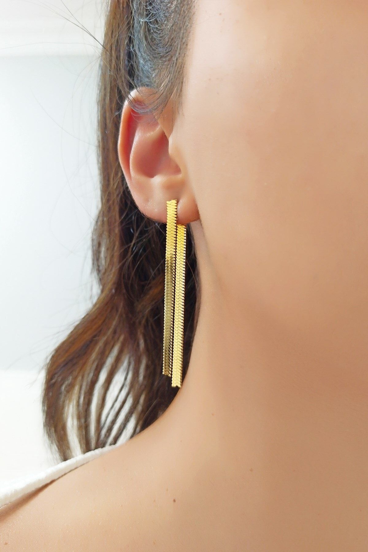 Çlk Accessories Çelik Italyan Zincir Küpe Trküpe3492 B34003