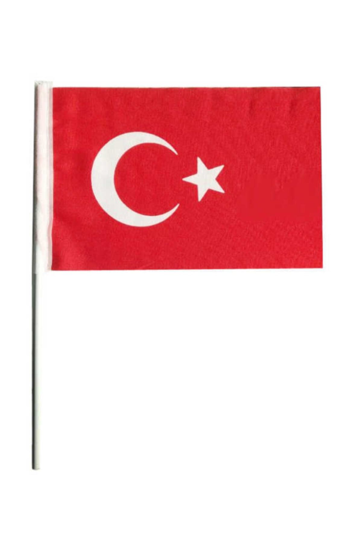 ELITETIME 10 Adet Kumaş Türk Bayrağı Çubuklu ( 20 Cm * 30 Cm )