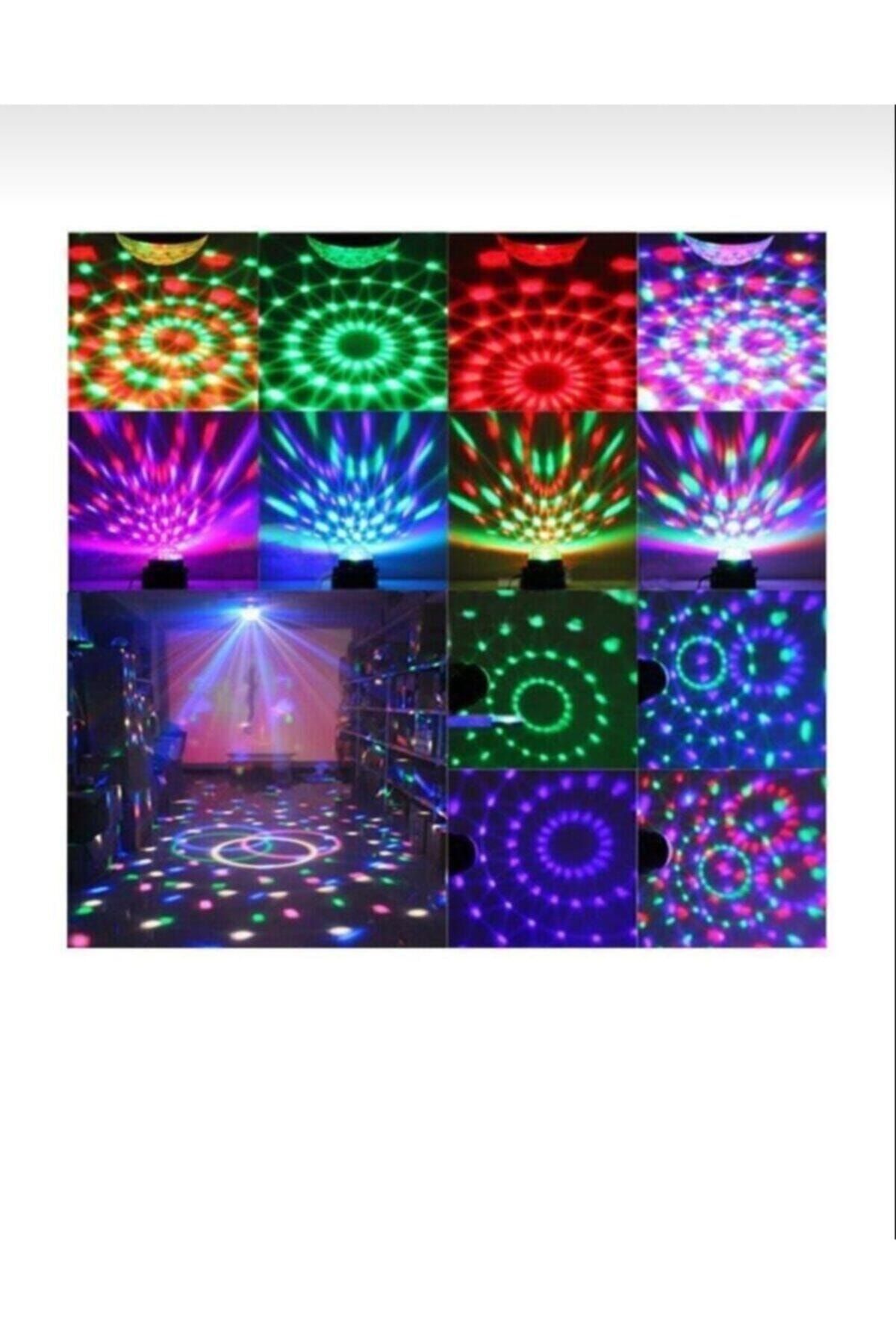 Angel Eye Parti Malzemesi Sese Duyarlı Bluetoothlu Led Küre Disko Topu Renkli Işıklı Lazer Ledim Ensağlam