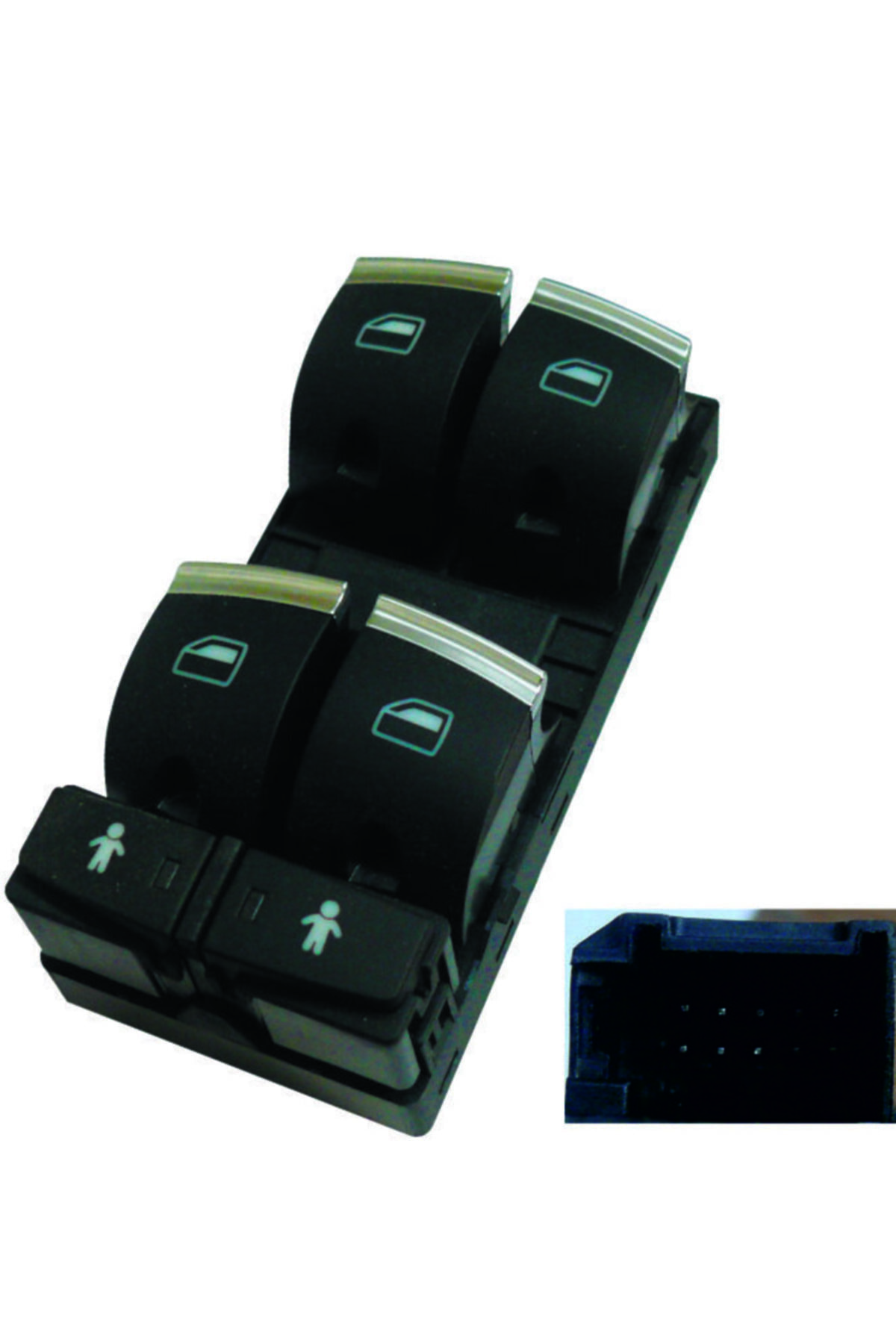 Audi Audı A6 / Q7 2008-2011 Krom Sol Ön 4 Lü Cam Anahtarı Vakumlu Kapı