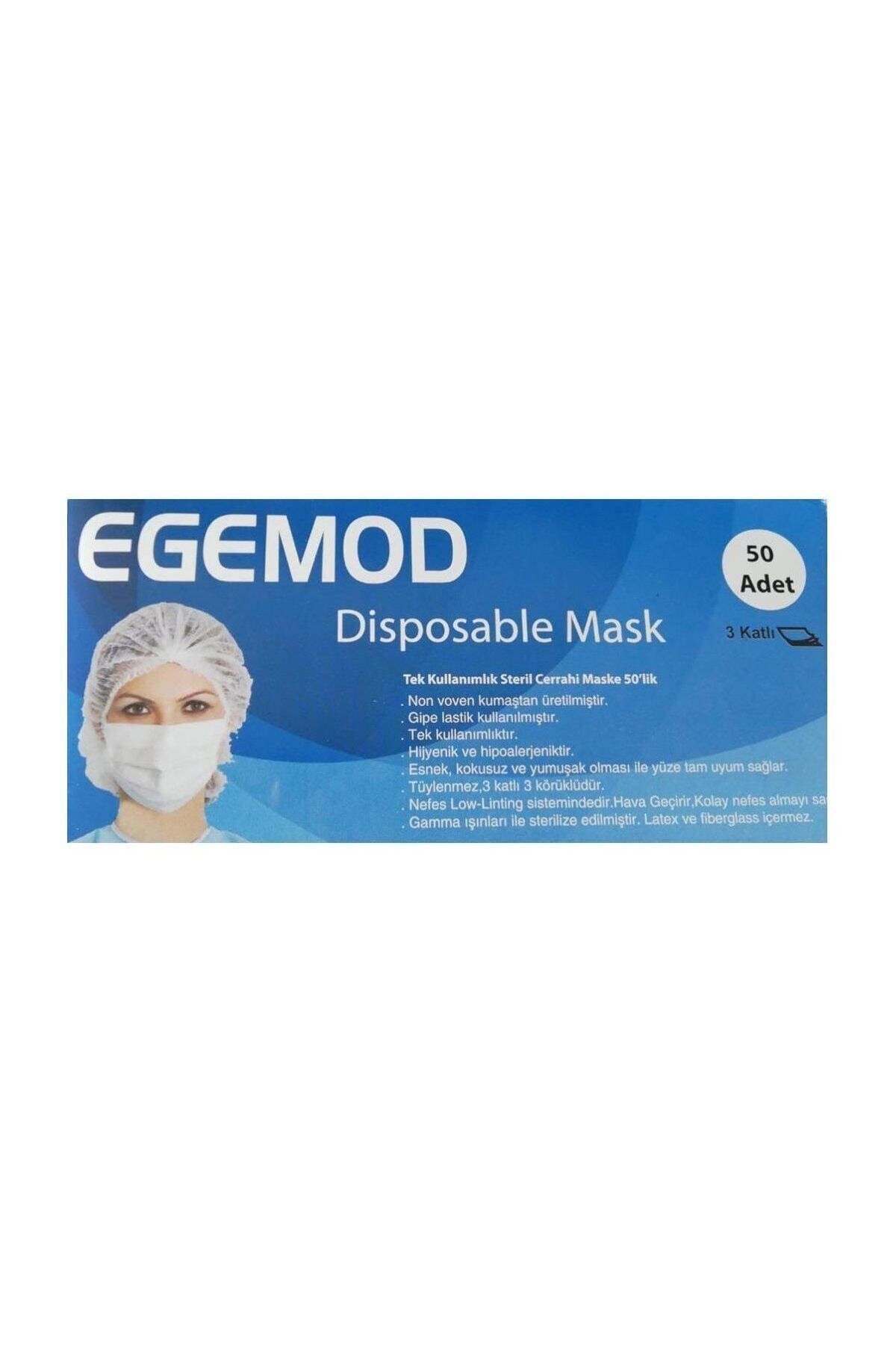 egemod beyaz cerrahi maske 3 katli telli hipoalerjenik 50 adet fiyati yorumlari trendyol