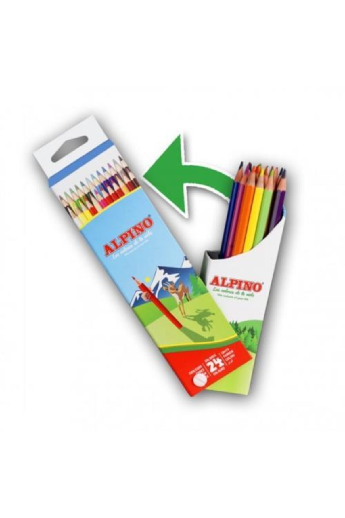 Alpıno Alpino Flipbox 24 Lü Uzun Boya Kalemi Al-010024