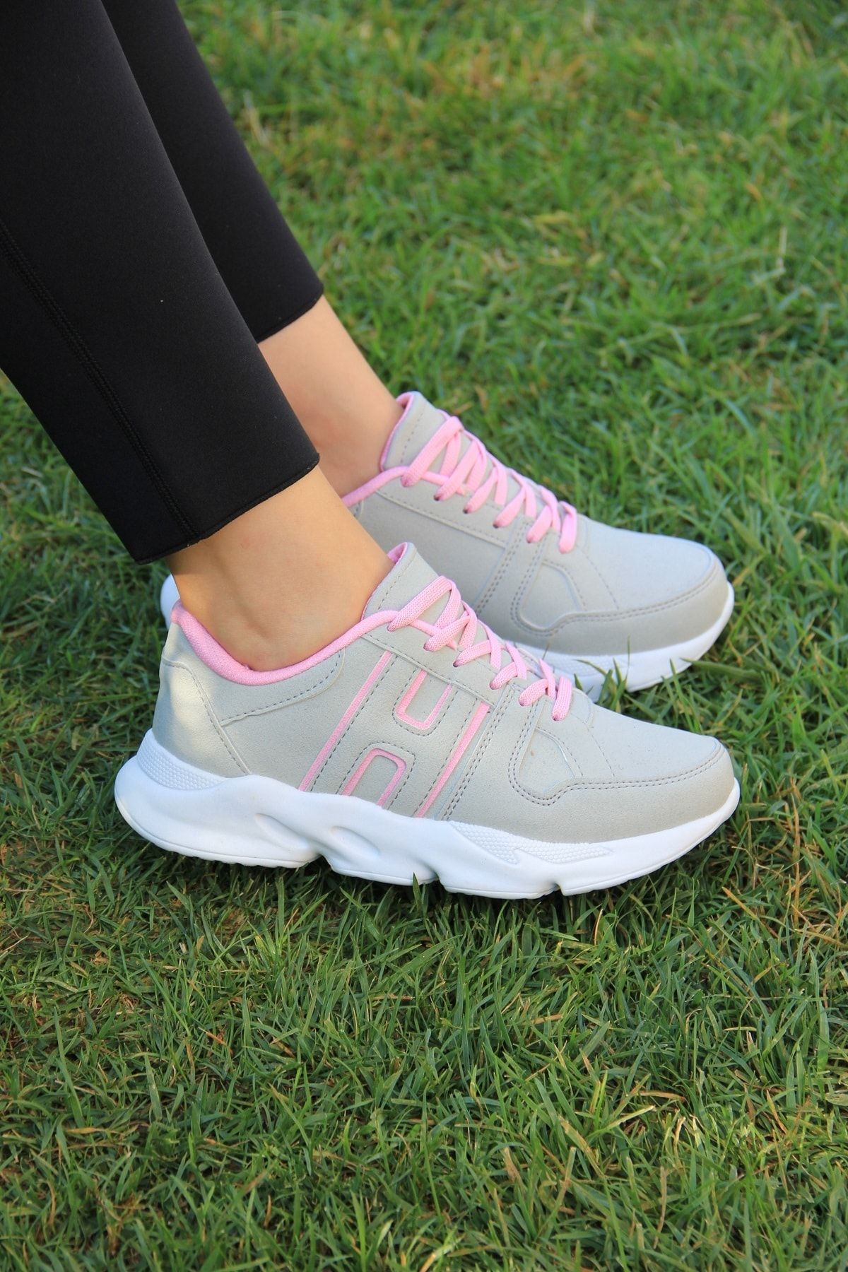 Hotan Gri-pembe Unisex Sneaker Ht1970