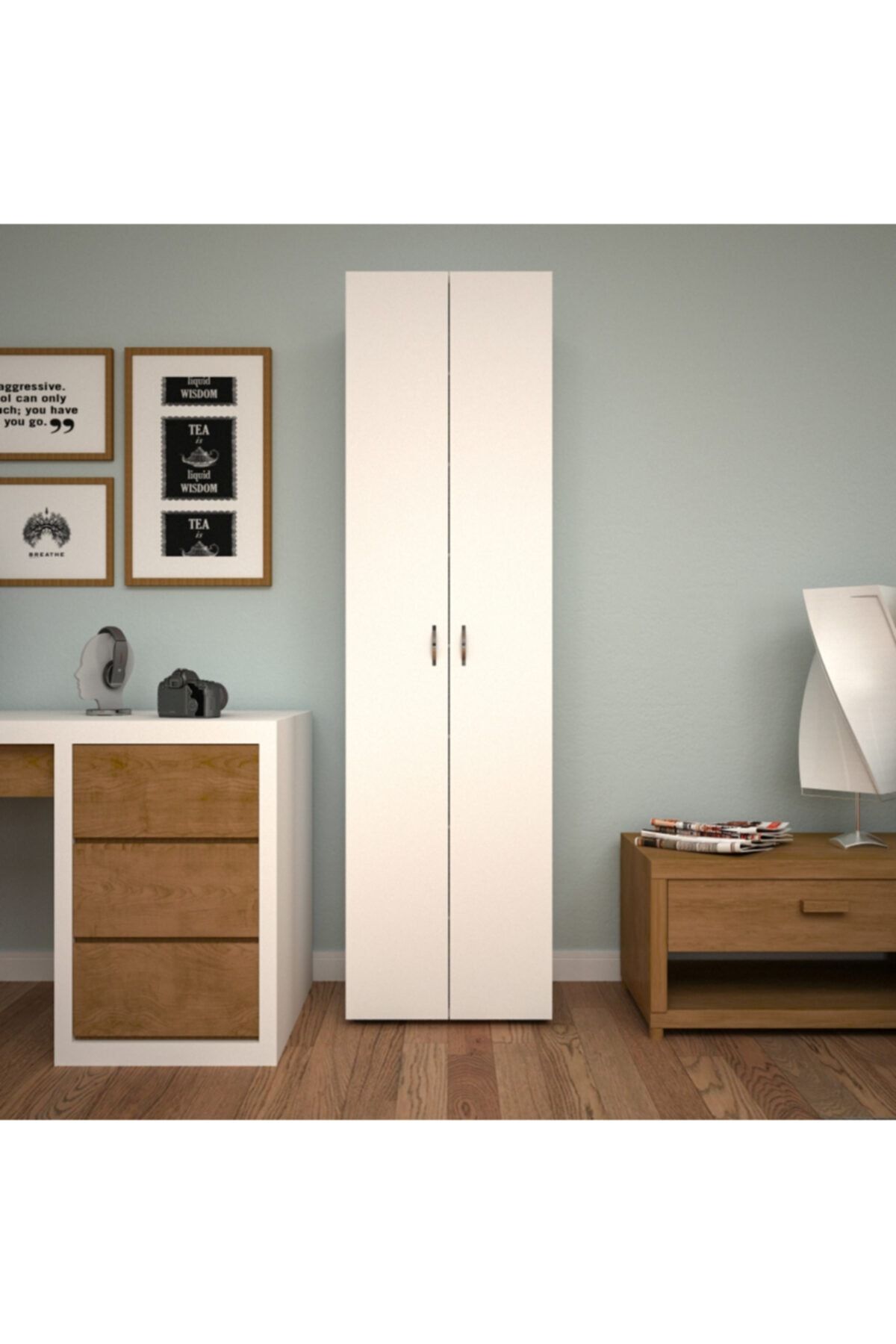 EraHome Çok Amaçlı 8 Raflı Elbise Dolabı