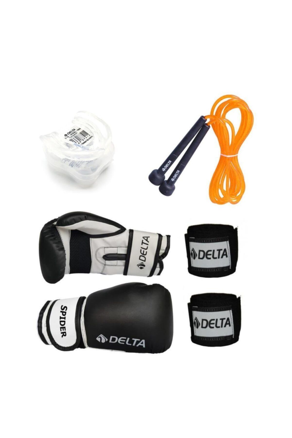 Delta Fist Boks Seti (Boks Eldiveni - El Bandajı - Atlama Ipi - Dişlik)