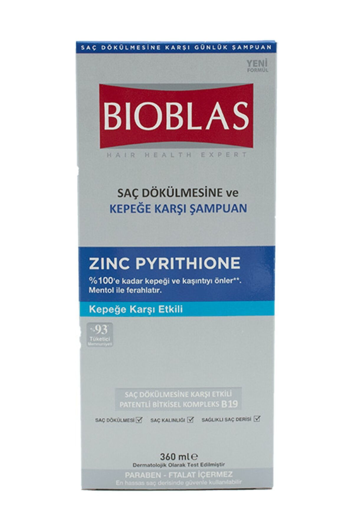 bioblas zinc pyrition sac dokulmesine ve kepege karsi etkili sampuan 360 ml fiyati yorumlari trendyol