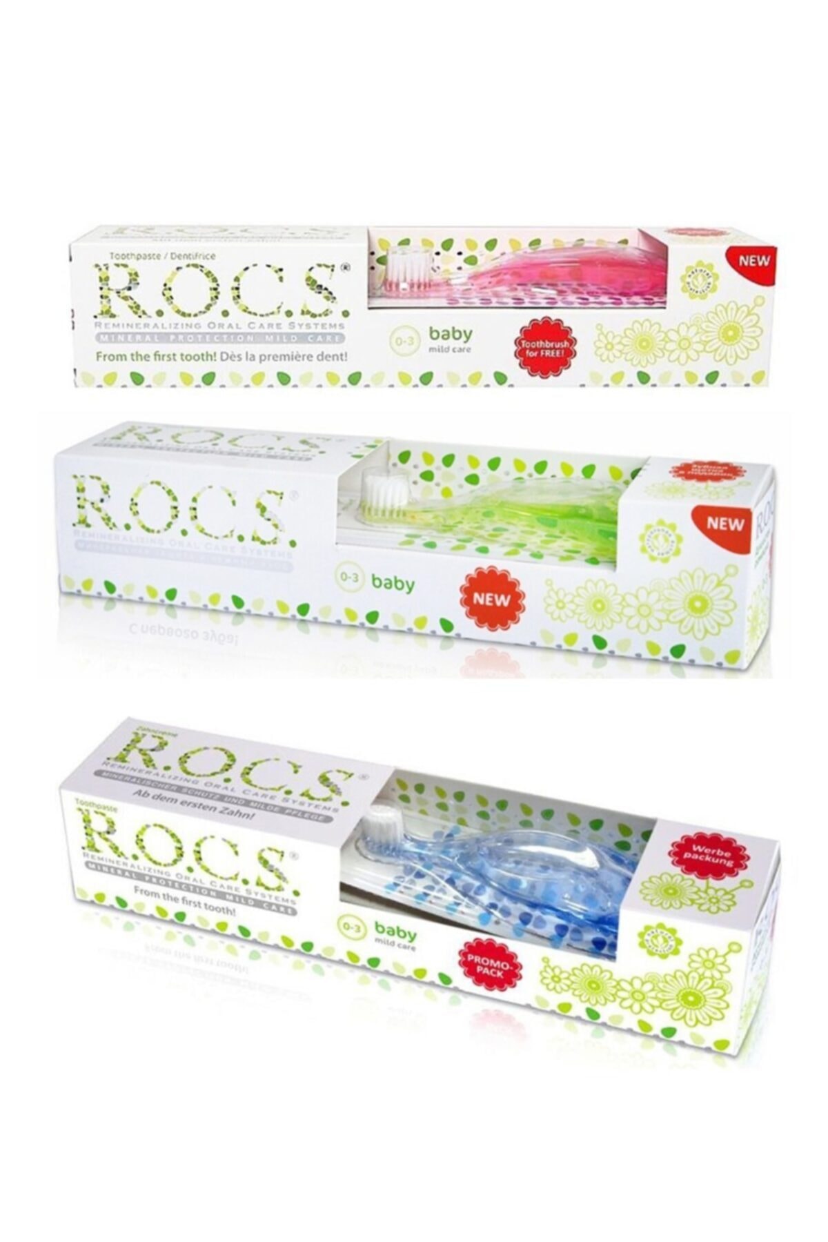 RENA BEBEK Rocs Baby Extra Yumuşak Diş Fırçası Ve Diş Macunu Seti (0-3 Yaş)