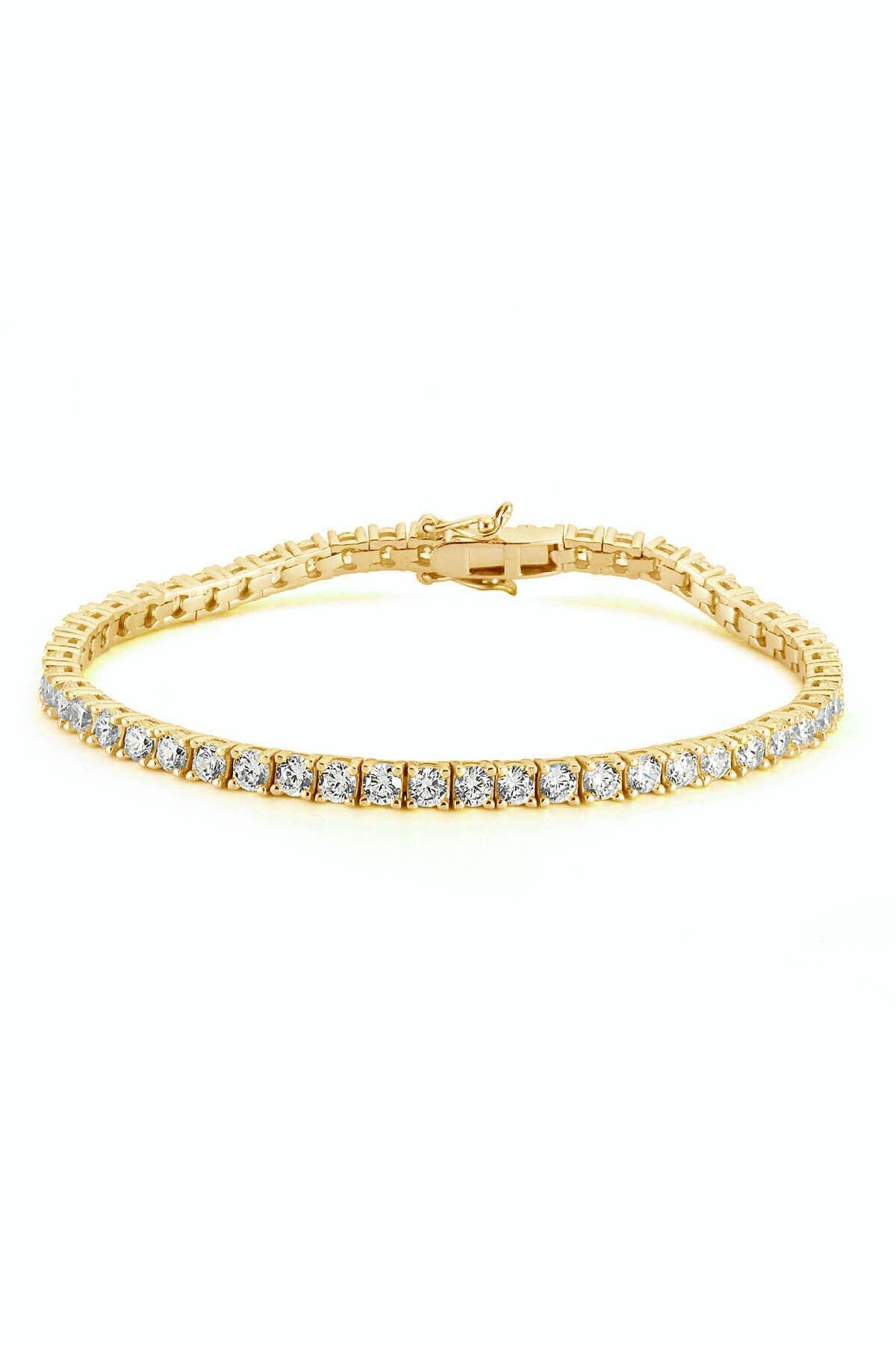 Valori Jewels Swarovski Zirkon Taşlı  Gümüş Su Yolu Bileklik 5.39 Karat
