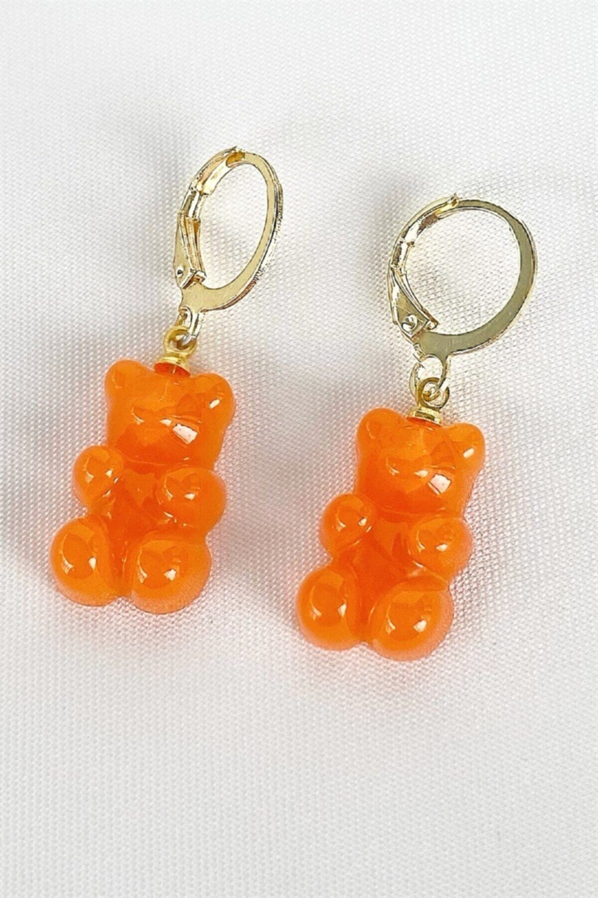 Reina Accessorize Kadın Turuncu Jelibon Küpe