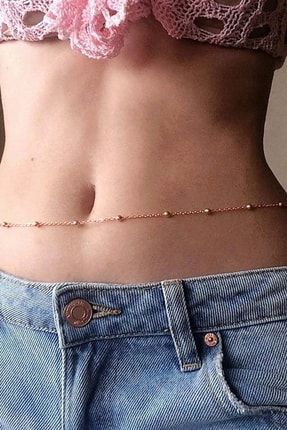Kadın Altın Made For Belly Küçük Toplu Bel Zinciri Vücut Takısı Image 0