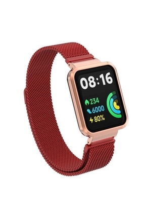 Xiaomi Redmi Watch 2 Lite Uyumlu KRD-58 Metal DSB Kordon Kırmızı Image 0
