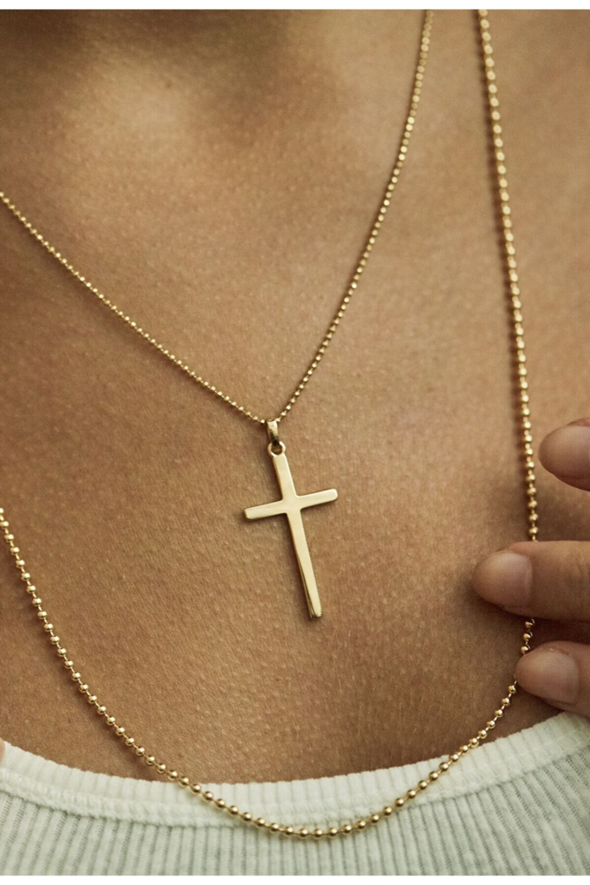 Cult and Glint Unisex Sarı Army Of Mine Chain Altın Kolye