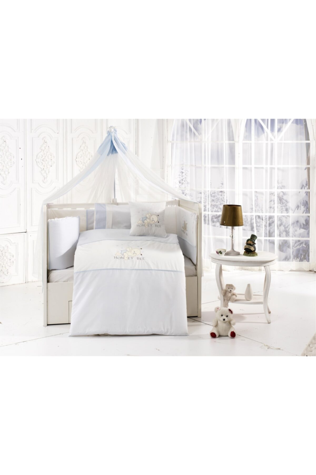 Minidamla Honey Bee Bebe Uyku Seti 10 Parça Mavi