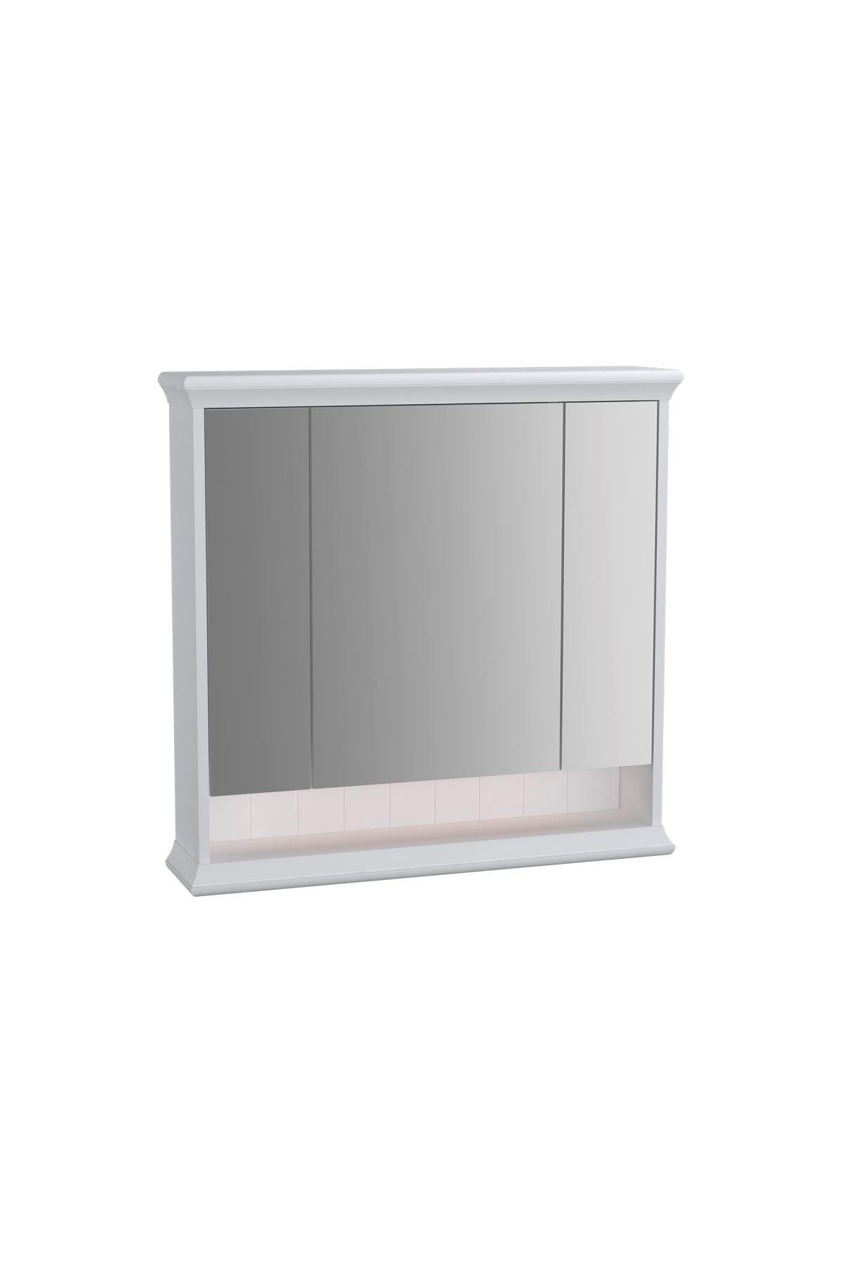 VitrA Valarte 62231 Aydınlatmalı Dolaplı Ayna, 80 Cm, Mat Beyaz