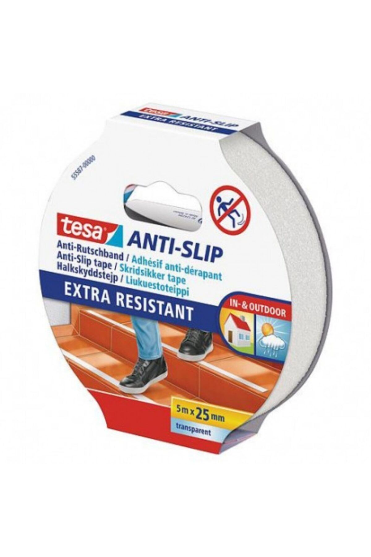 Tesa Merdiven Kaydırmaz Bant Şeffaf 5 Metre X 25 Mm 55587-00011