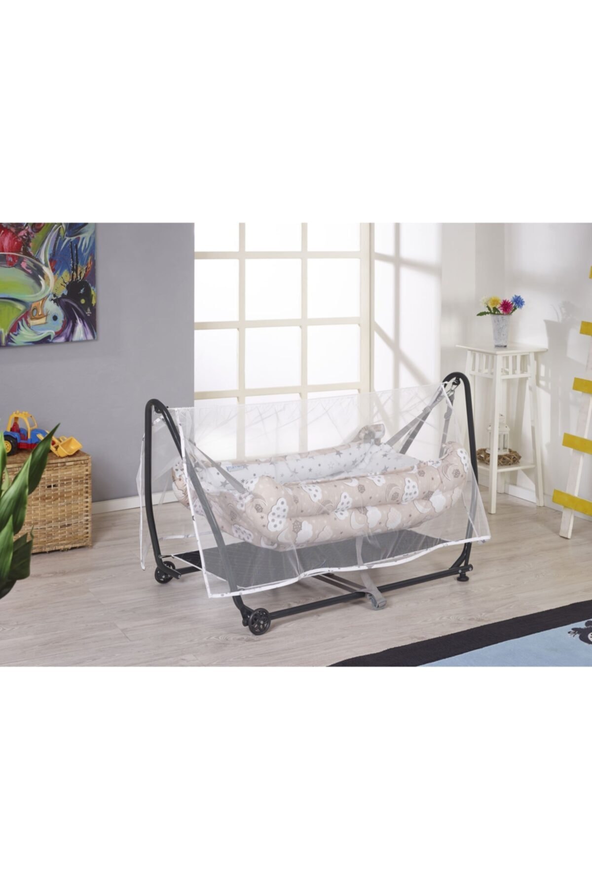 Rumiki Tomti Bebe Lüks Bebek Hamağı Kahverengi-bej