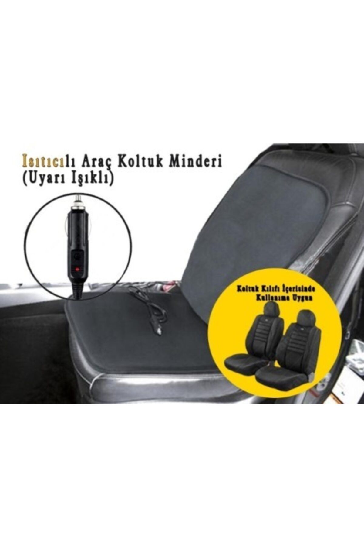 DIGERUI Isıtıcı,ısıtıcılı,ısıtmalı Oto Koltuk Minderi 12 Volt Çakmak Girişli Açma Kapama Düğmeli (97*38)