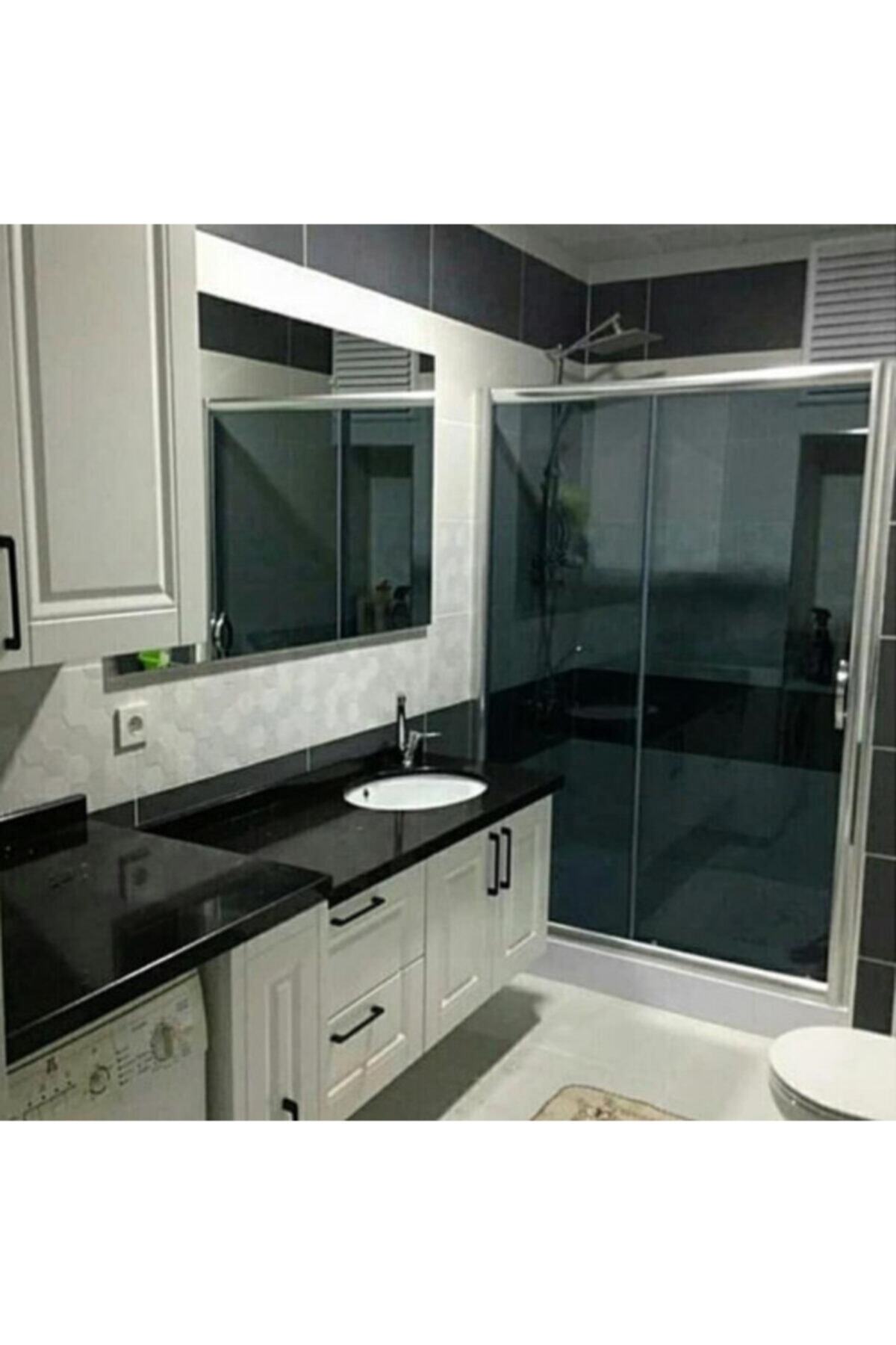 ÖZELDUS Özelduş 110*140 Cm Arası 5 Mm Füme Cam Parlak Profil..teknesiz