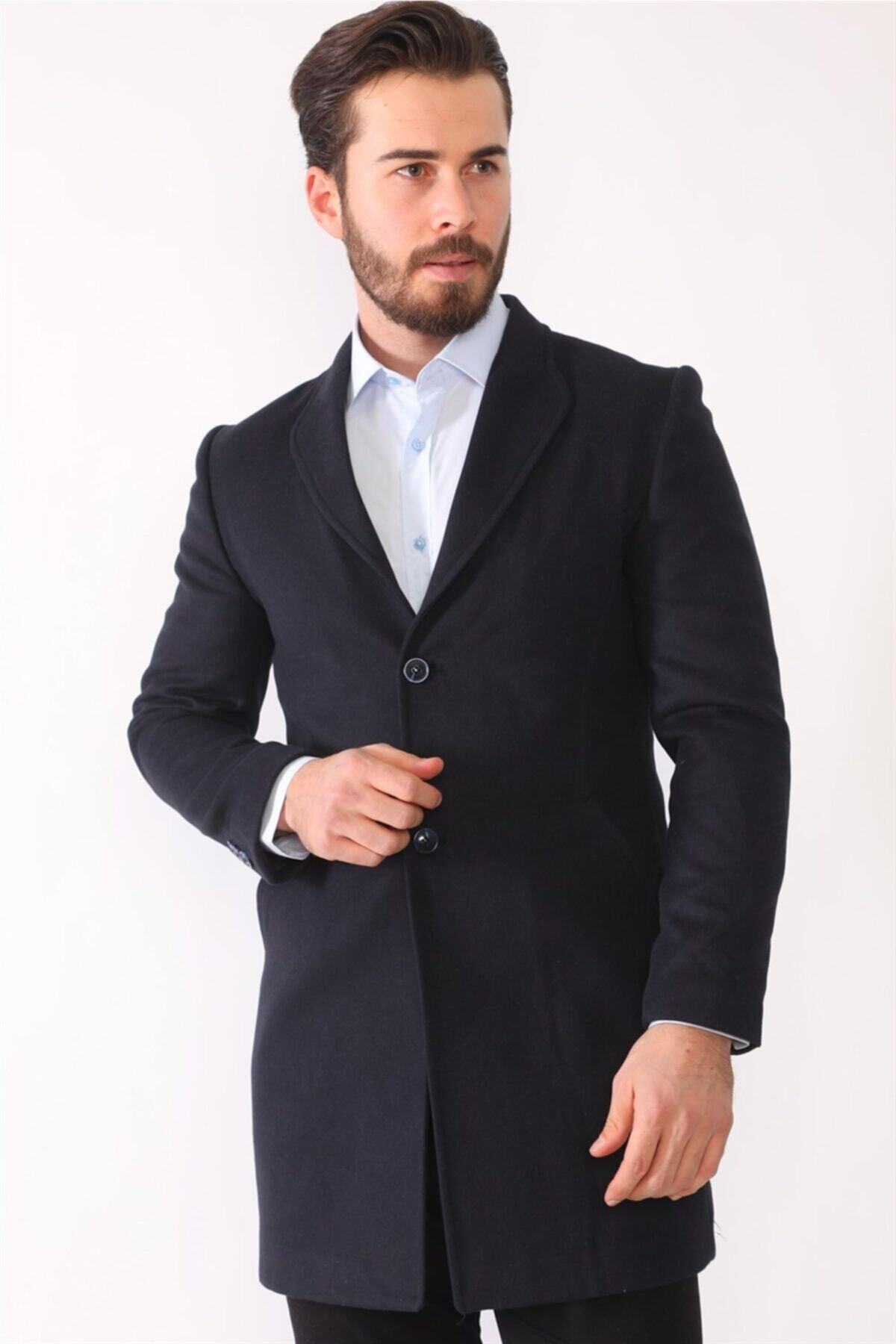 Dewberry Plt8398 Erkek Palto-lacivert