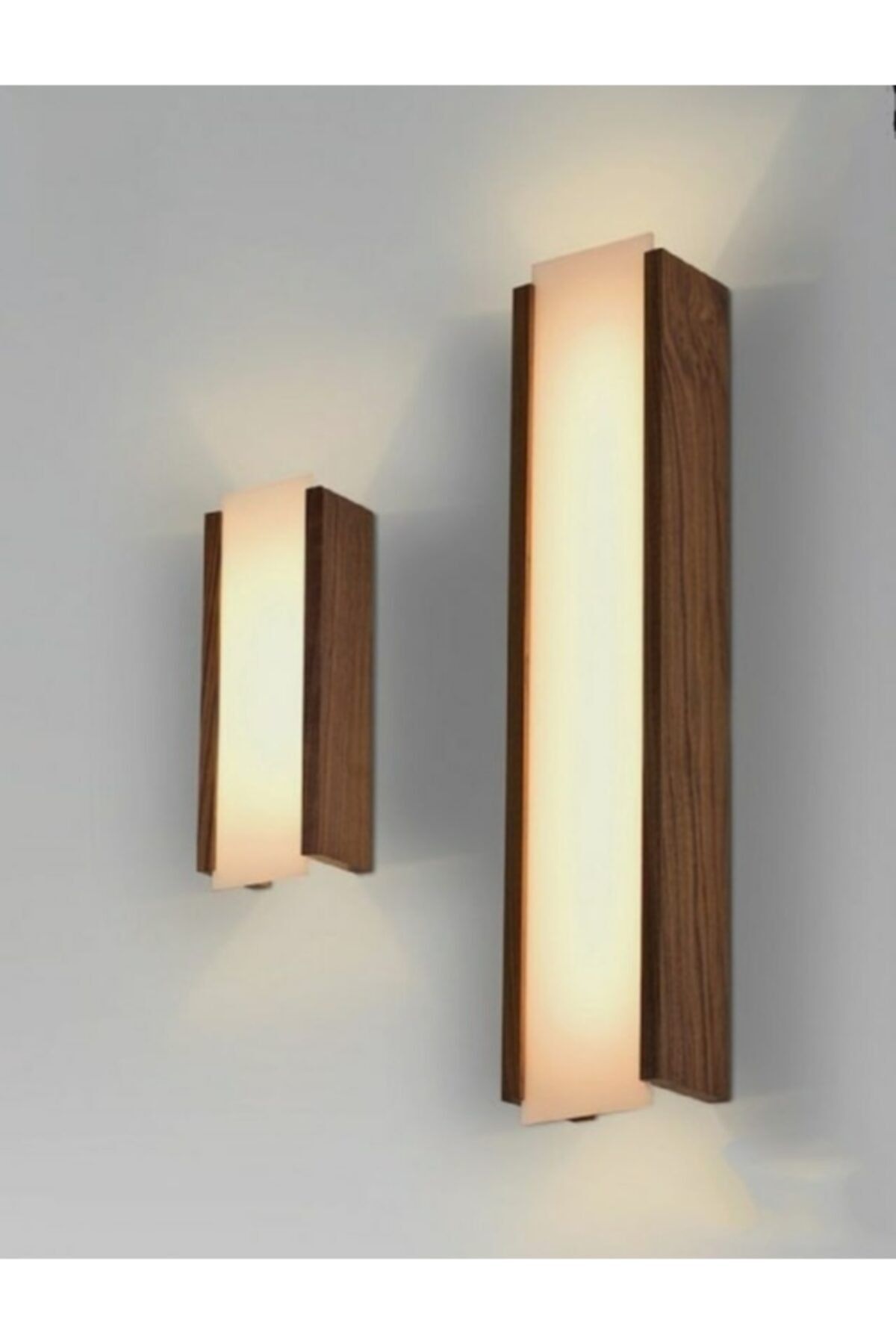 MEYAMOB 50 Cm Ahşap Dikey Aplik - (50 Cm) Led Aplik Gerçek Ahşap - Dekoratif Aplik