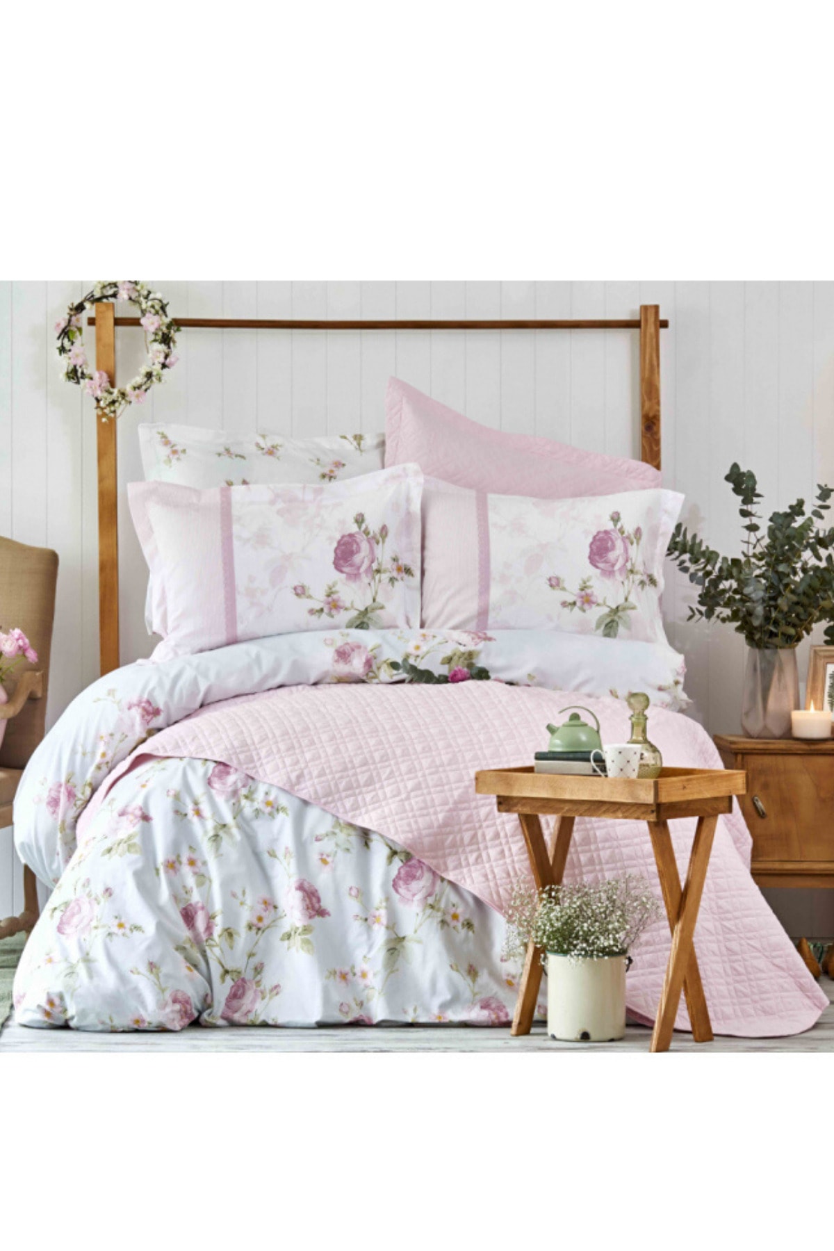 Karaca Home Pike Takımı Ranforce Çift Kişilik Rosa