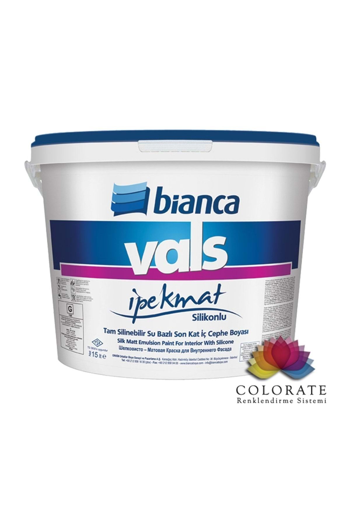 bianca vals ipek mat 0752 paris grisi rengi silikonlu ic cephe boya 0 75 lt fiyati yorumlari trendyol