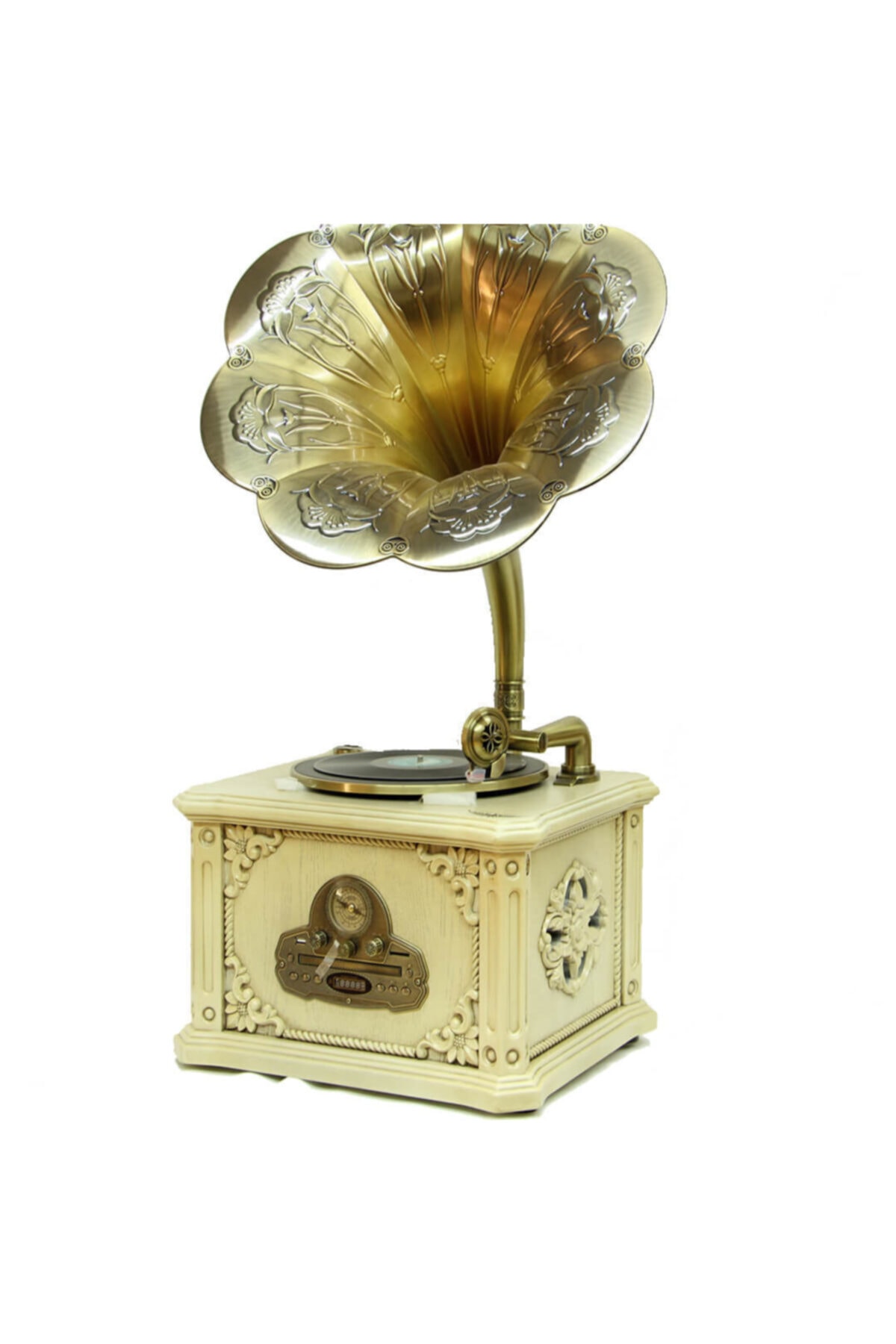 MNK Home Nostaljik Gramofon Beyaz C0324