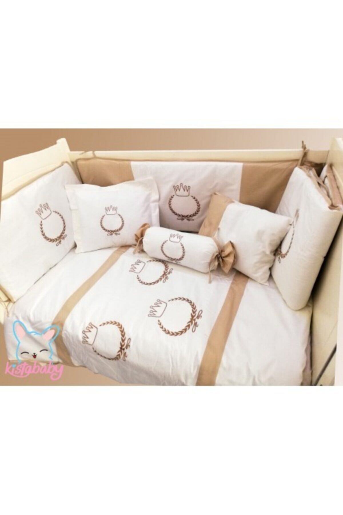 Kista Baby Crown Taç Desenli Beşik Uyku Seti 60x120