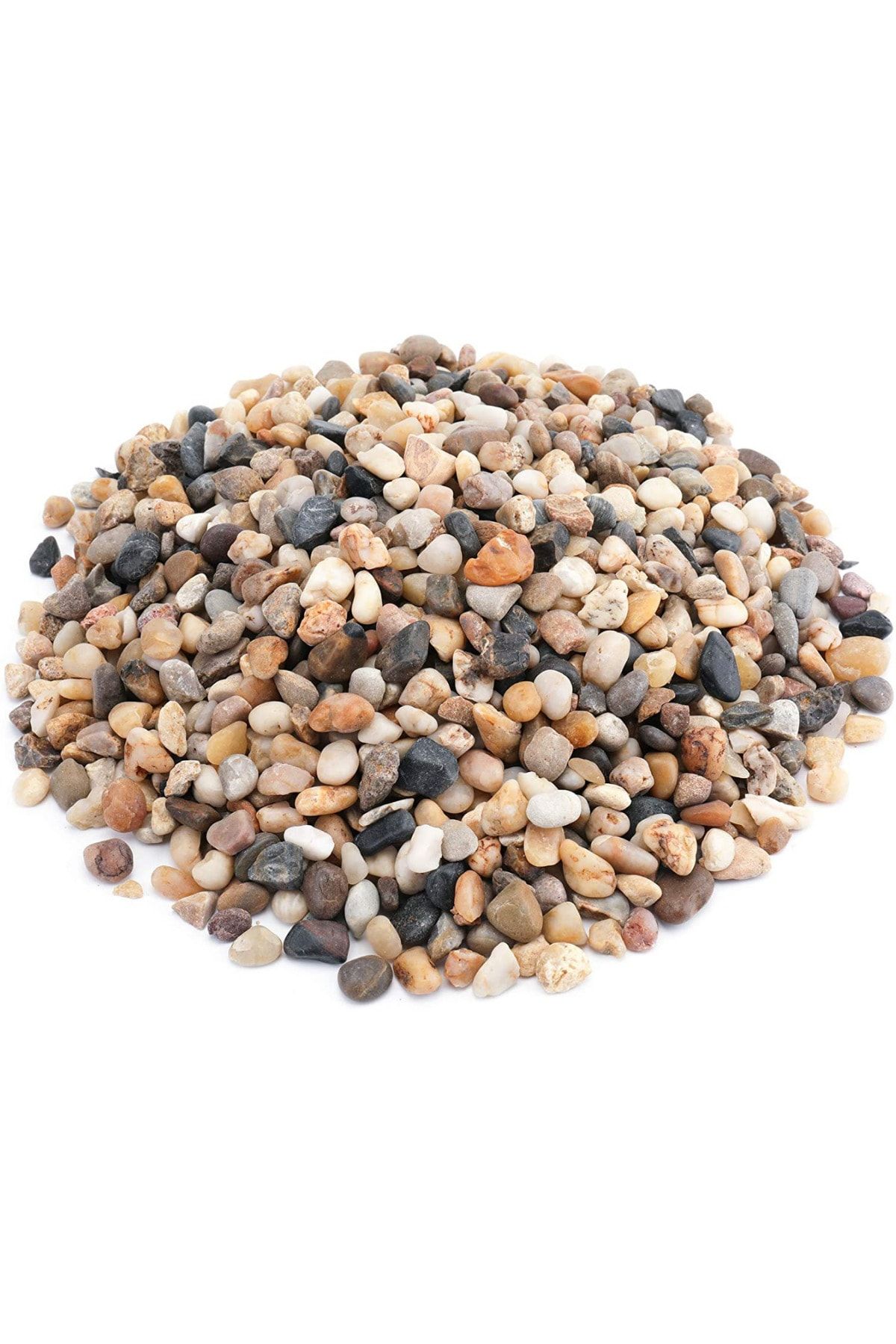 Alyones 1 Kg Nehir Taşları, Bahçe Dış Mekan Dekoratif Taşlar, Doğal Cilalı Karışık Renkli Taşlar