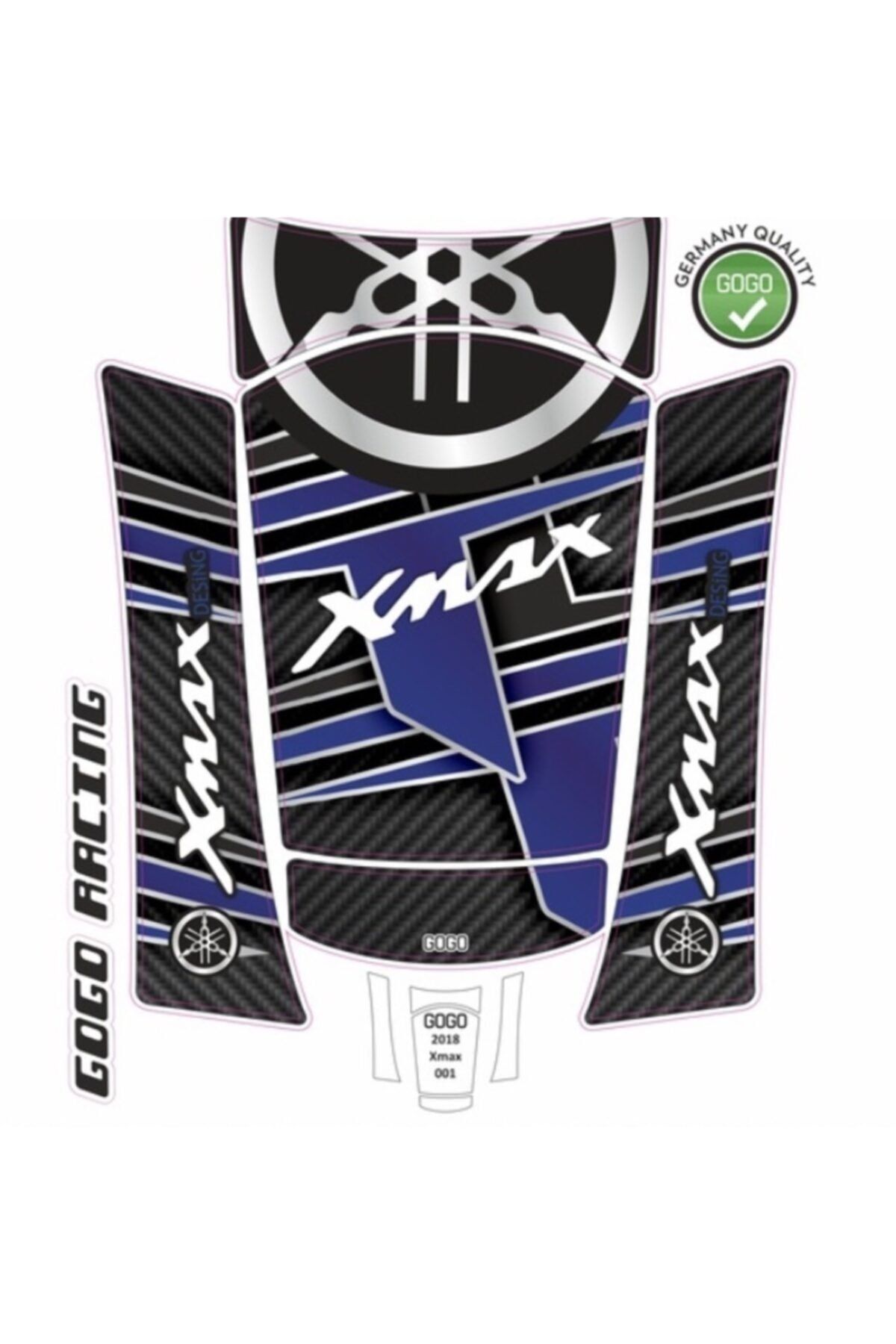 HS MOTOR Xmax 2018-2020 Depo Üstü Koruyucu Pad Set