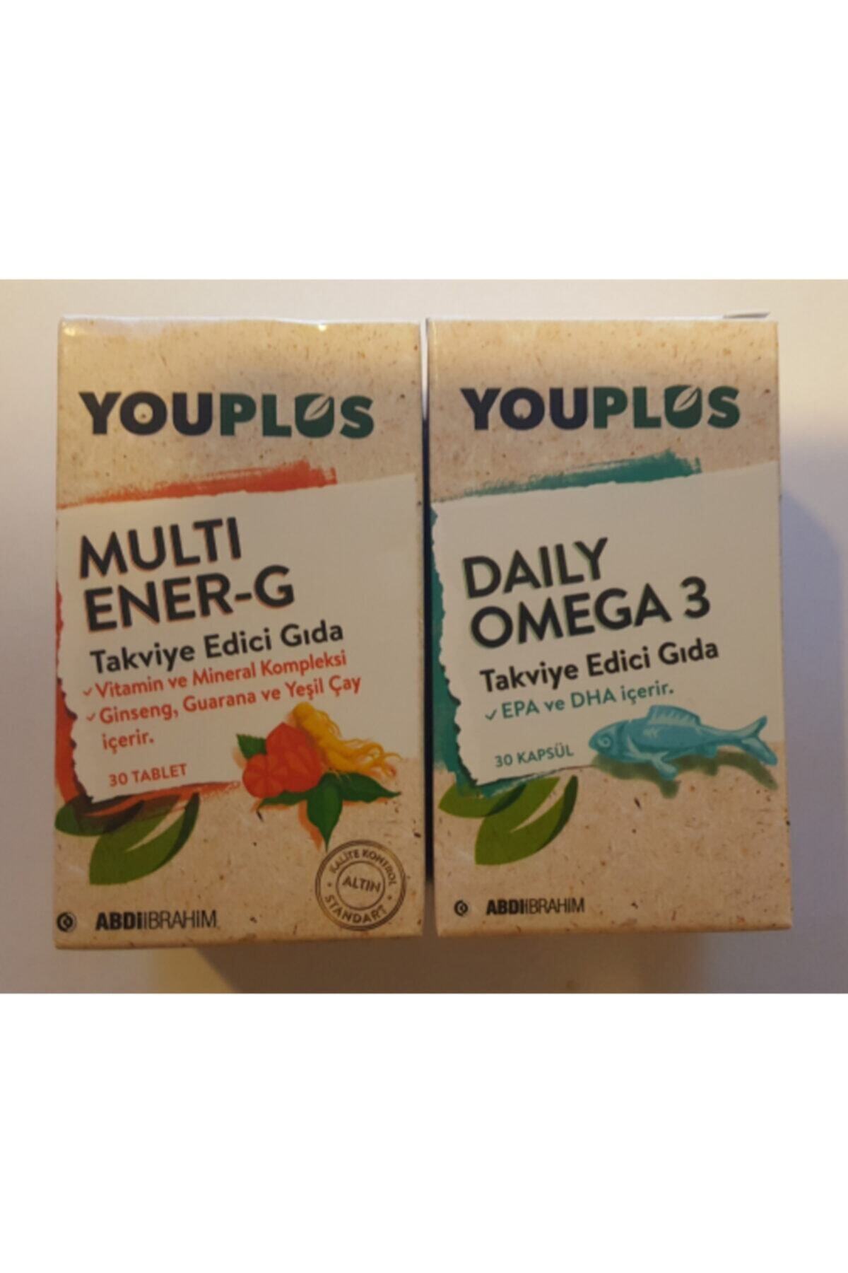 Youplus 30 Tablet Multi Ener-g + Daily Omega 3 30 Kapsül Ikili Multikofre Avantajlı Paket