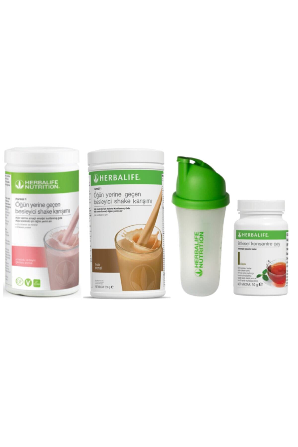 Herbalife Shake Ahududu+fındık Klasik Çay + Shaker Ve Diyet Listesi Hediye