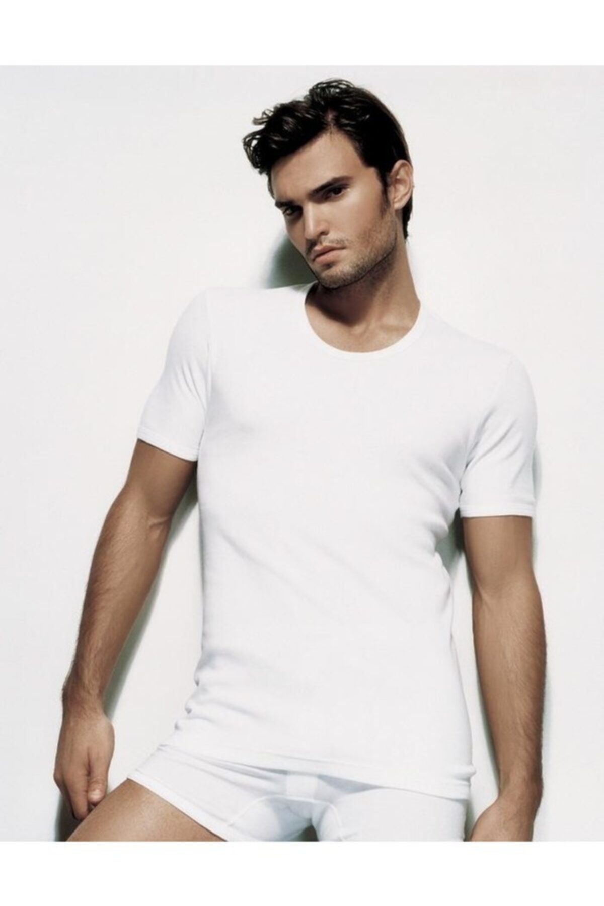 Çift Kaplan Açık Yaka Fanila 3'lü