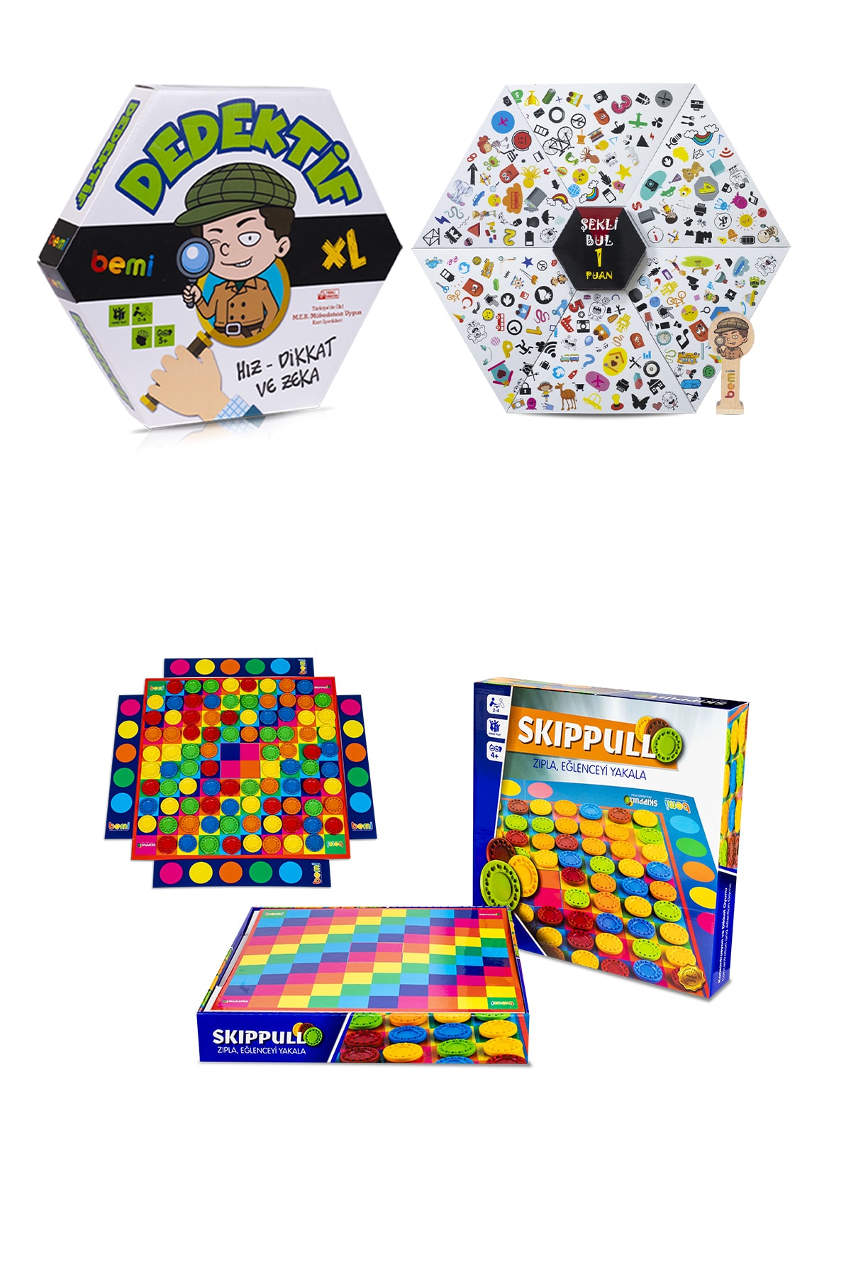 BEMİ Dedektif & Skıppull Aile Kutu Ve Eğlence Oyunu
