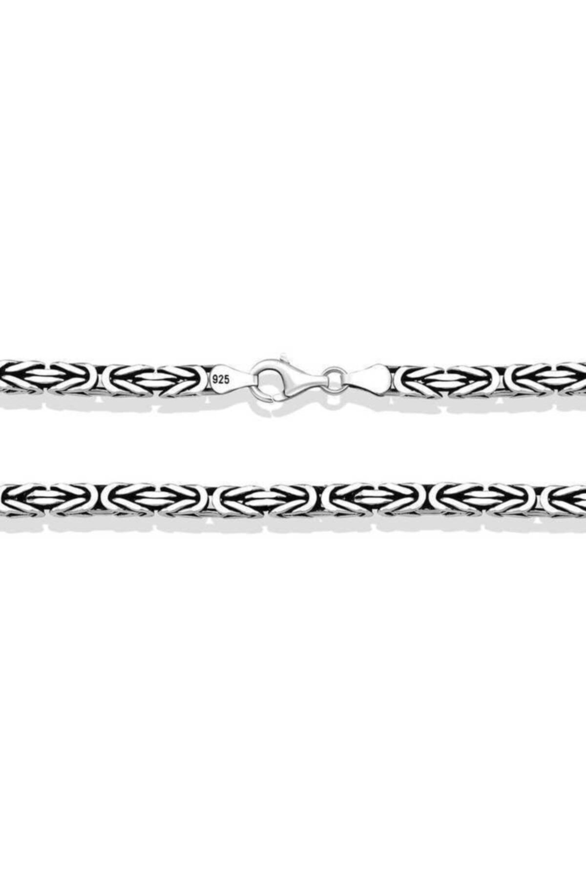 Gumush Gümüş Kral Zincir - 10 Mm Köşeli 1