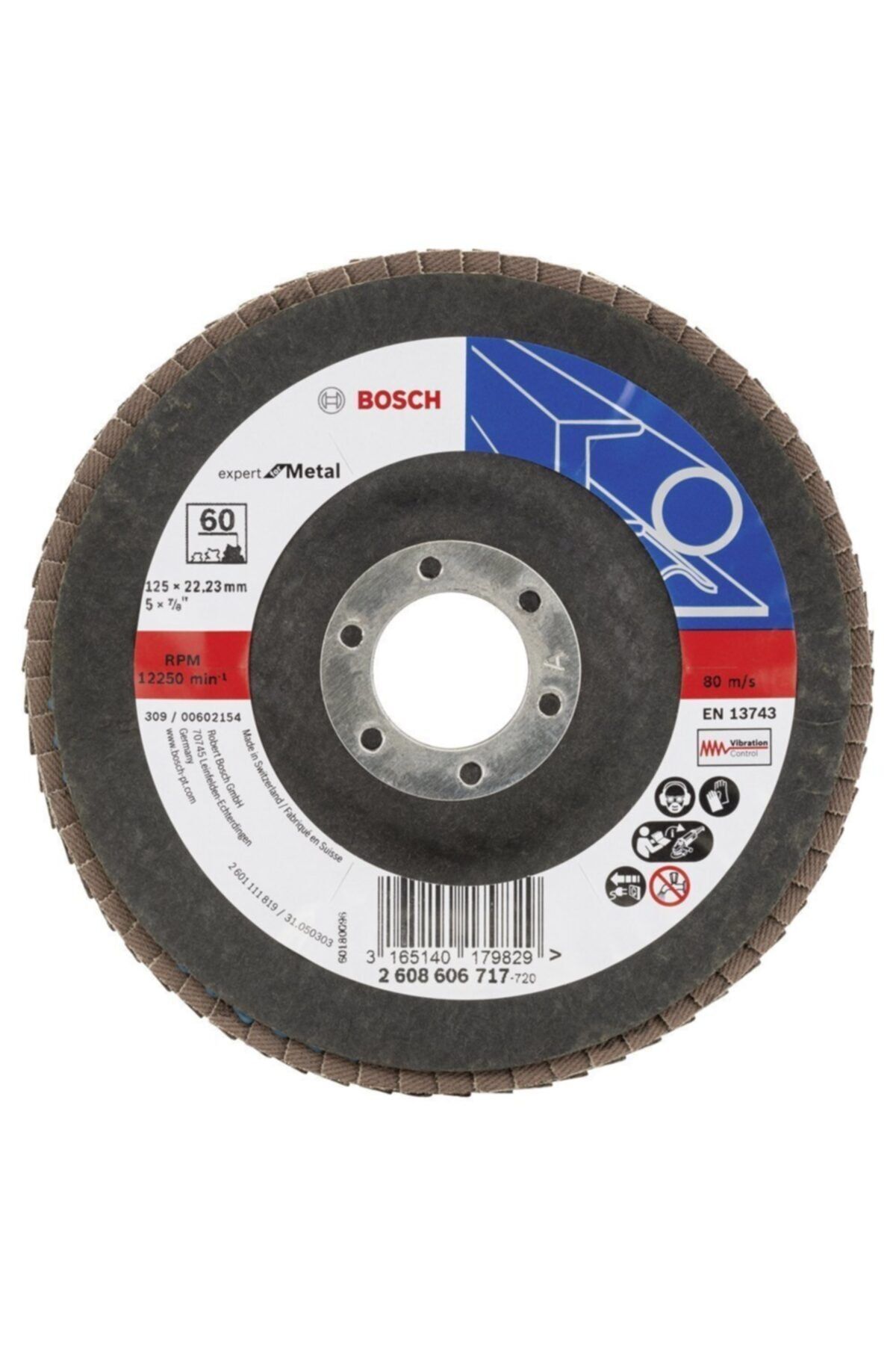 Bosch 125 Mm 60 K Expert For Metal Flap Disk