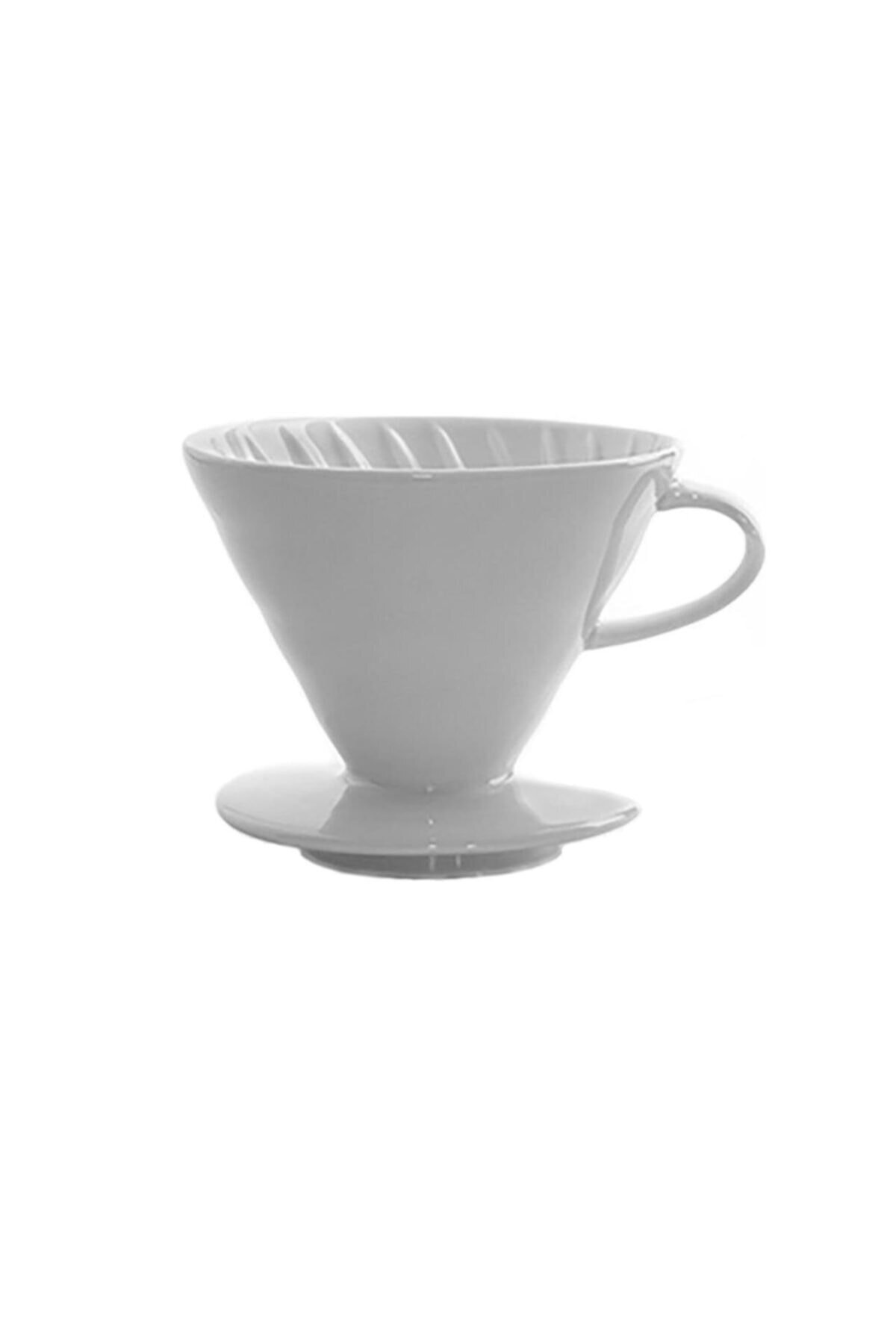 Black Goat V60 02 Beyaz Seramik Dripper - V60 02 White Ceramic Dripper