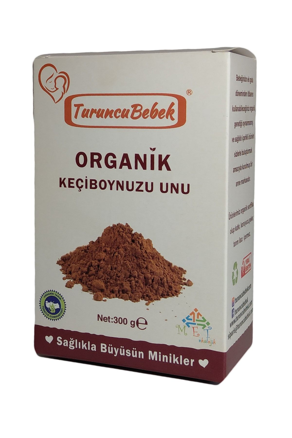 Turuncu Bebek Organik Keçiboynuzu Unu (bebekler Için) 300gr