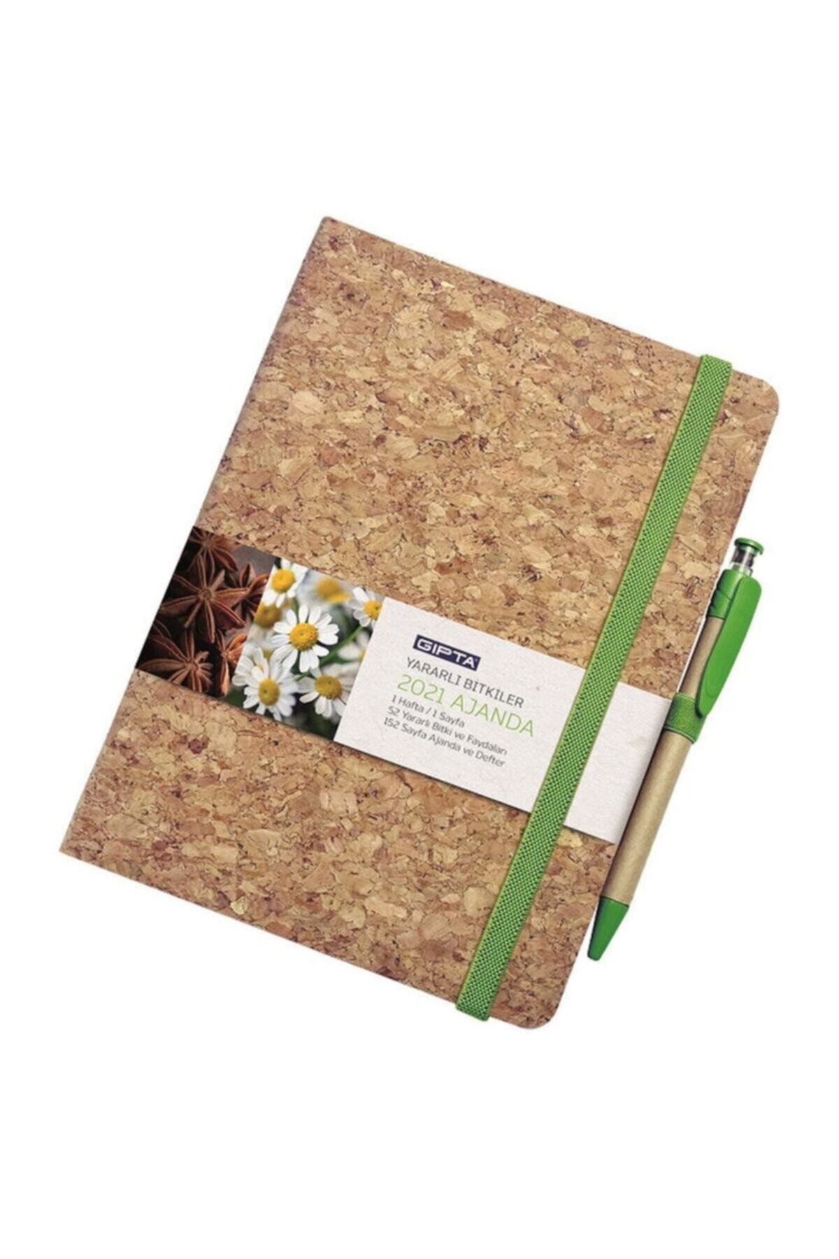 Gıpta Yararlı Bitkiler 2021 Haftalık Ajanda Ve Defter Mantar Kapak 17x24 Cm