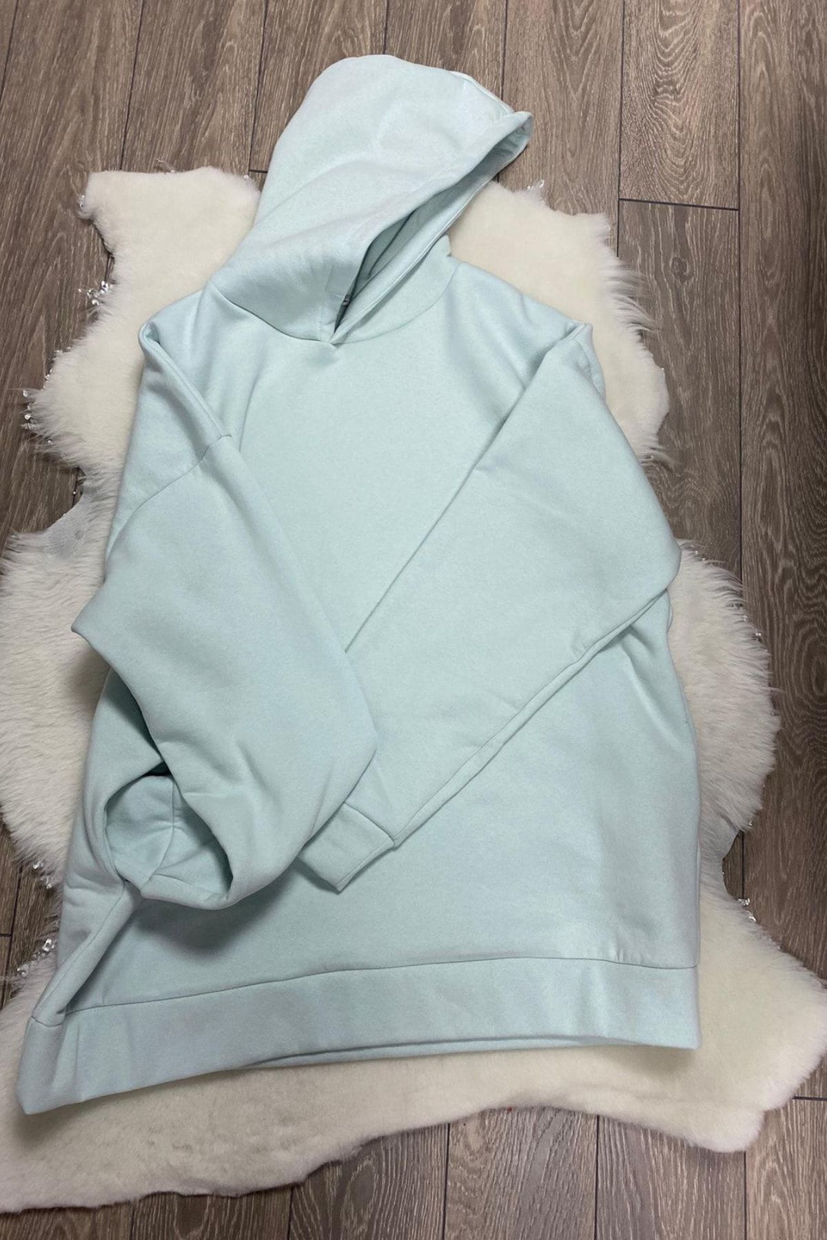 Demet Butik Kadin Bebe Mavisi Kadin Oversize Sweatshirt Fiyati Yorumlari Trendyol
