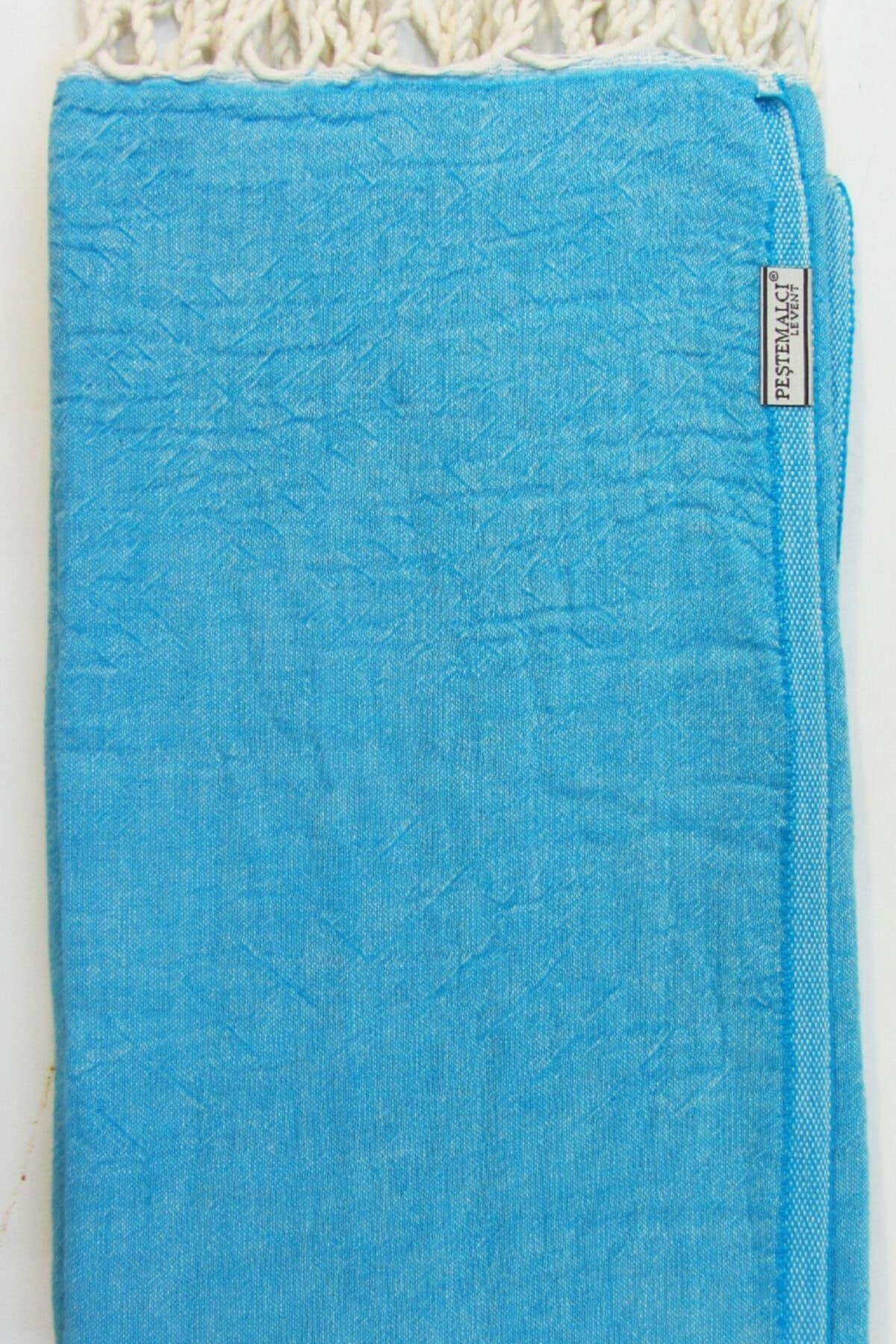 Peştemalcı Levent Plaj Havlusu- El Dokuması Peştamal 100x180cm.-turkuaz Mavi