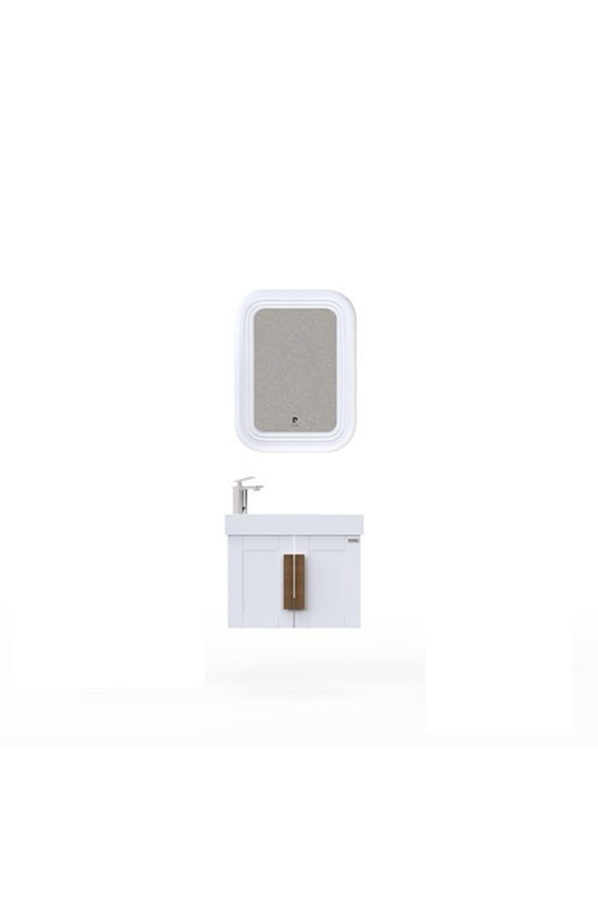 Pierre Cardin Pio 65 Cm Antique White Banyo Dolabı Mat Beyaz Ahşap Kulplu