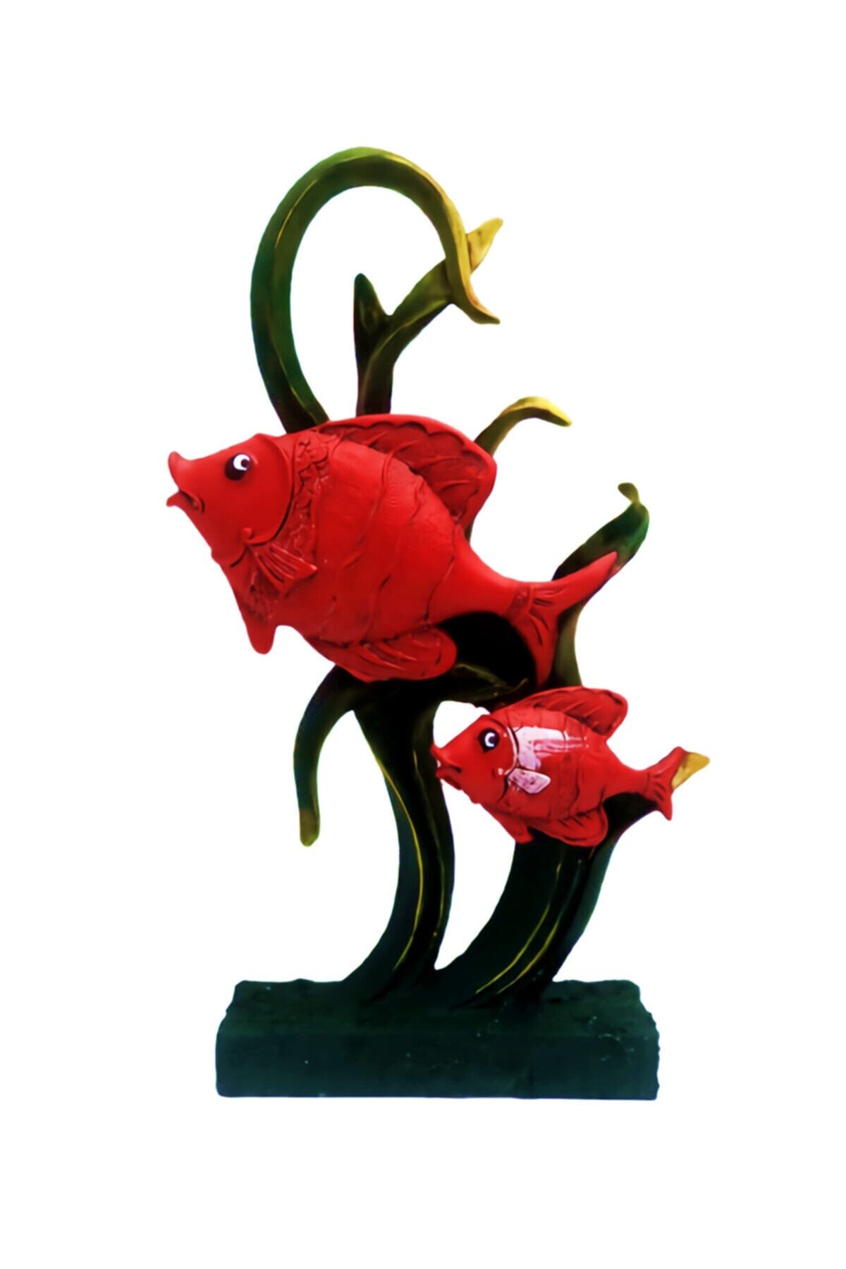 Lime Art Shop Dekoratif Ikili Balık Biblo
