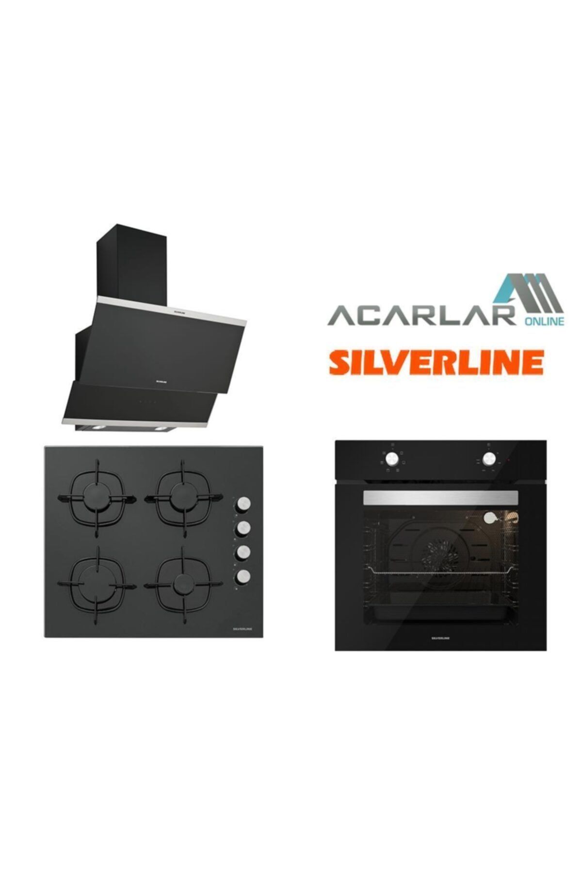 Silverline Siyah Ankastre Set (Bo6501b01, Cs5335b01,3420 Classy)