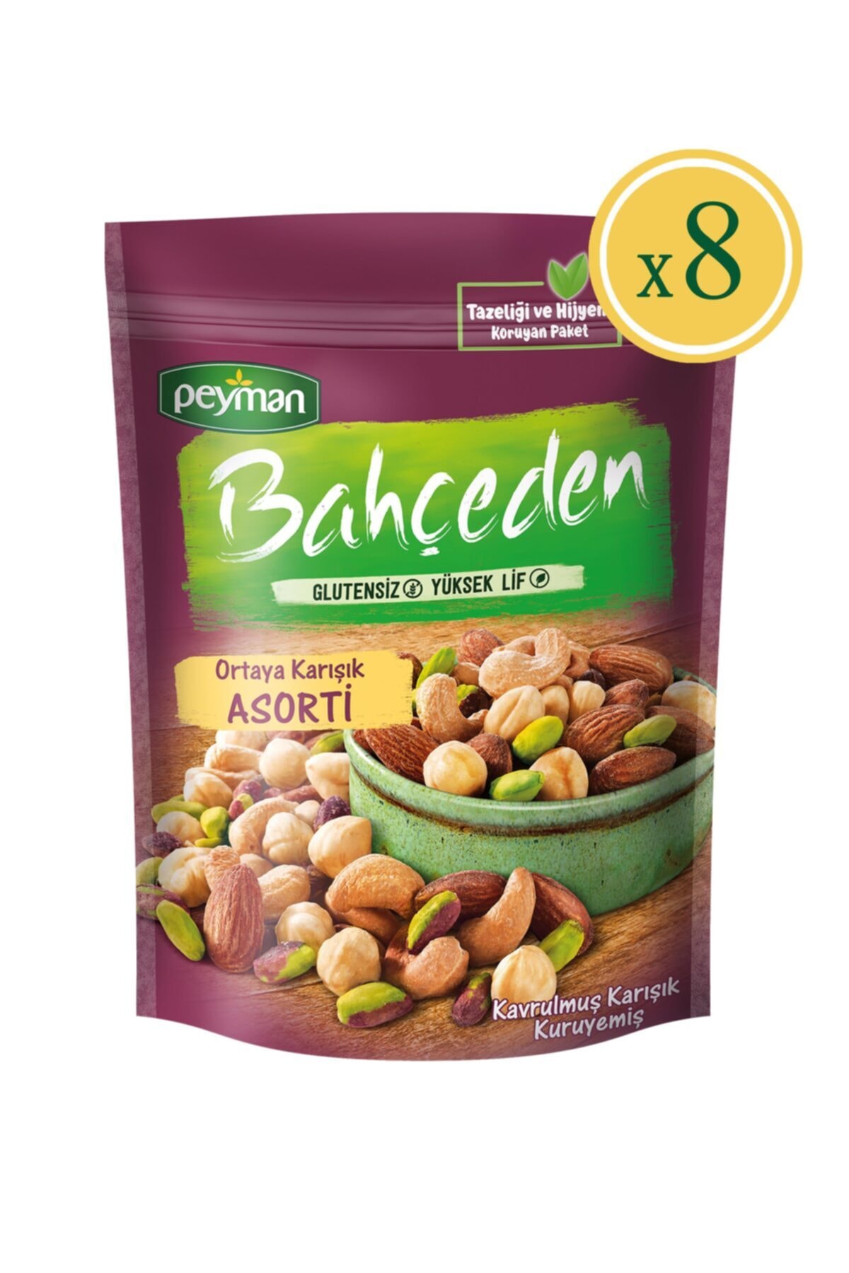 Peyman Bahçeden Ortaya Karışık Asorti Kuruyemiş 140 Gr X 8 Adet