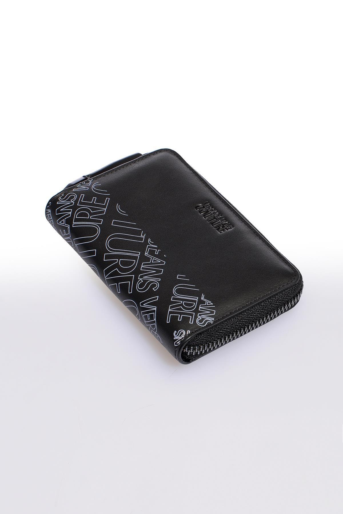 VERSACE JEANS COUTURE E3 Yzbpd5 Siyah Yazılı Erkek Cüzdan