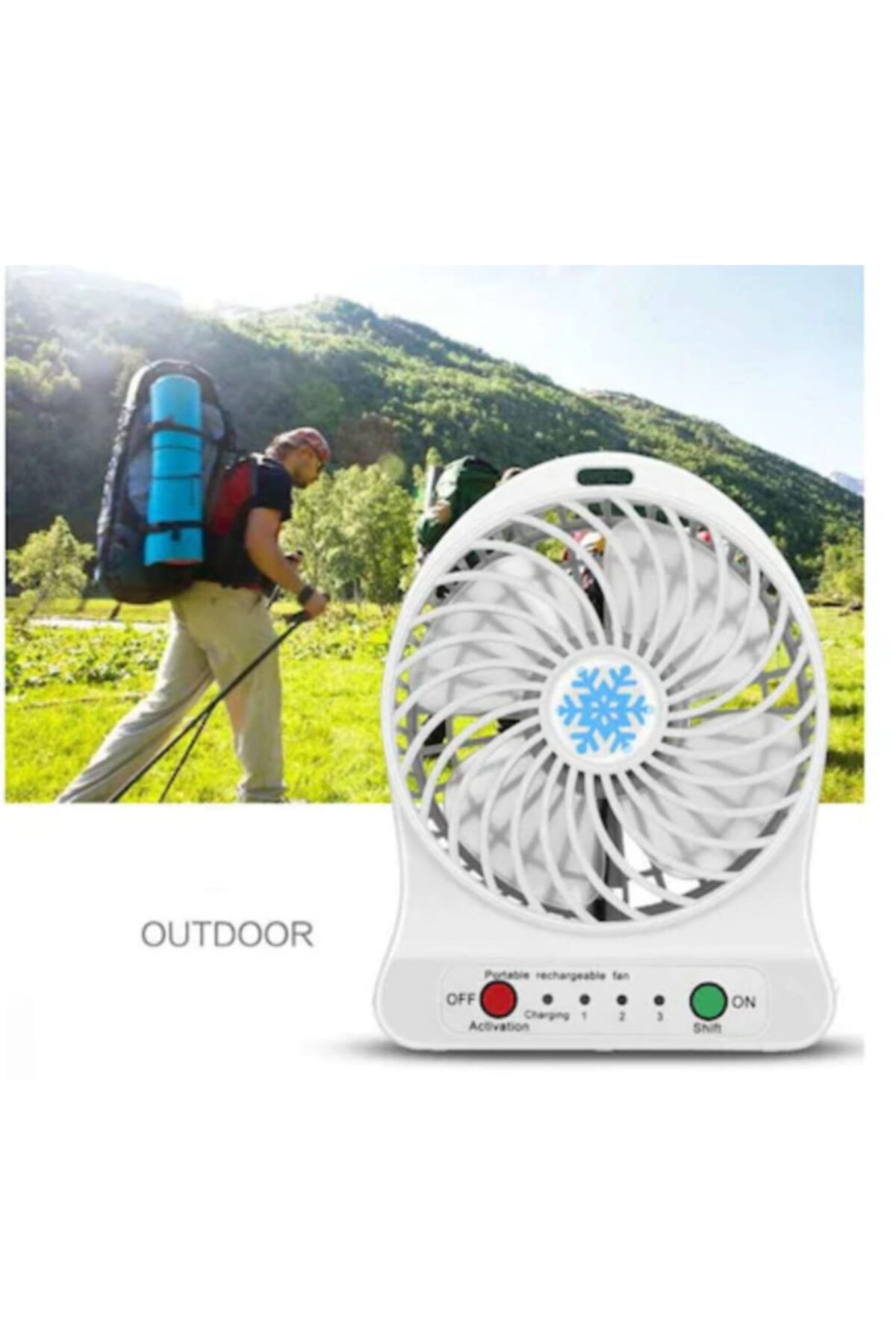 hesaplısıburda Masa Üstü Şarjlı Mini Vantilatör 3 Kademeli Usb Mini Fan