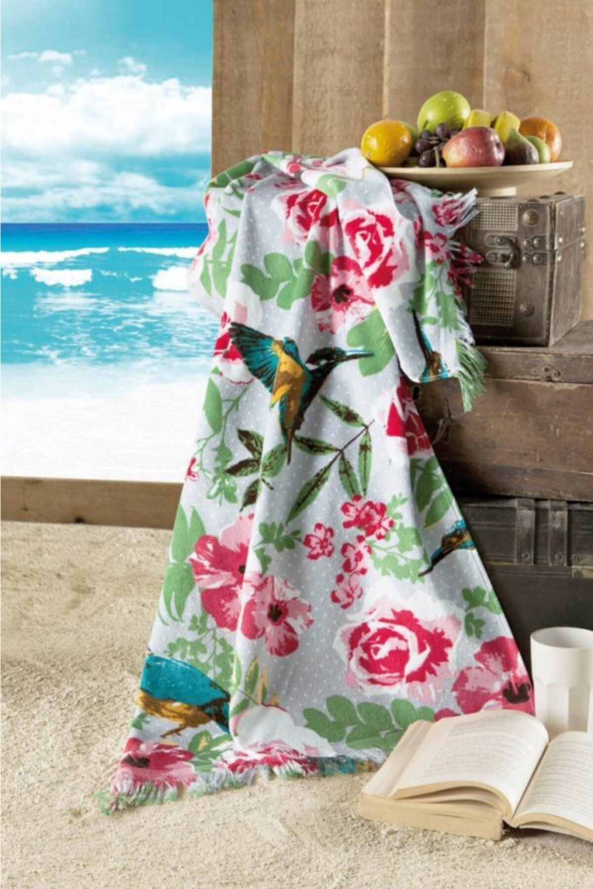 MAXSTYLE 2'li Kadife Plaj Havlusu Crazy 70x160