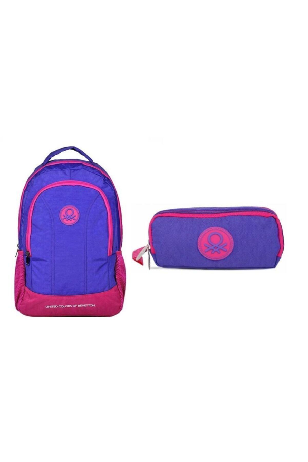Benetton Mor-pembe Okul - Kalem Çantası Takım 96926\\96018