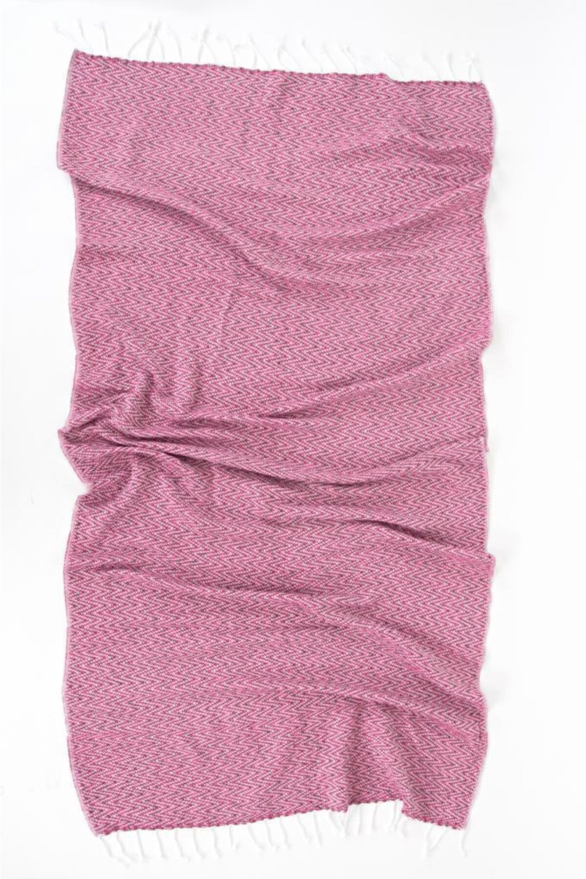 İrya Ilgın Kara Tezgah Peştemal Pembe 90x170